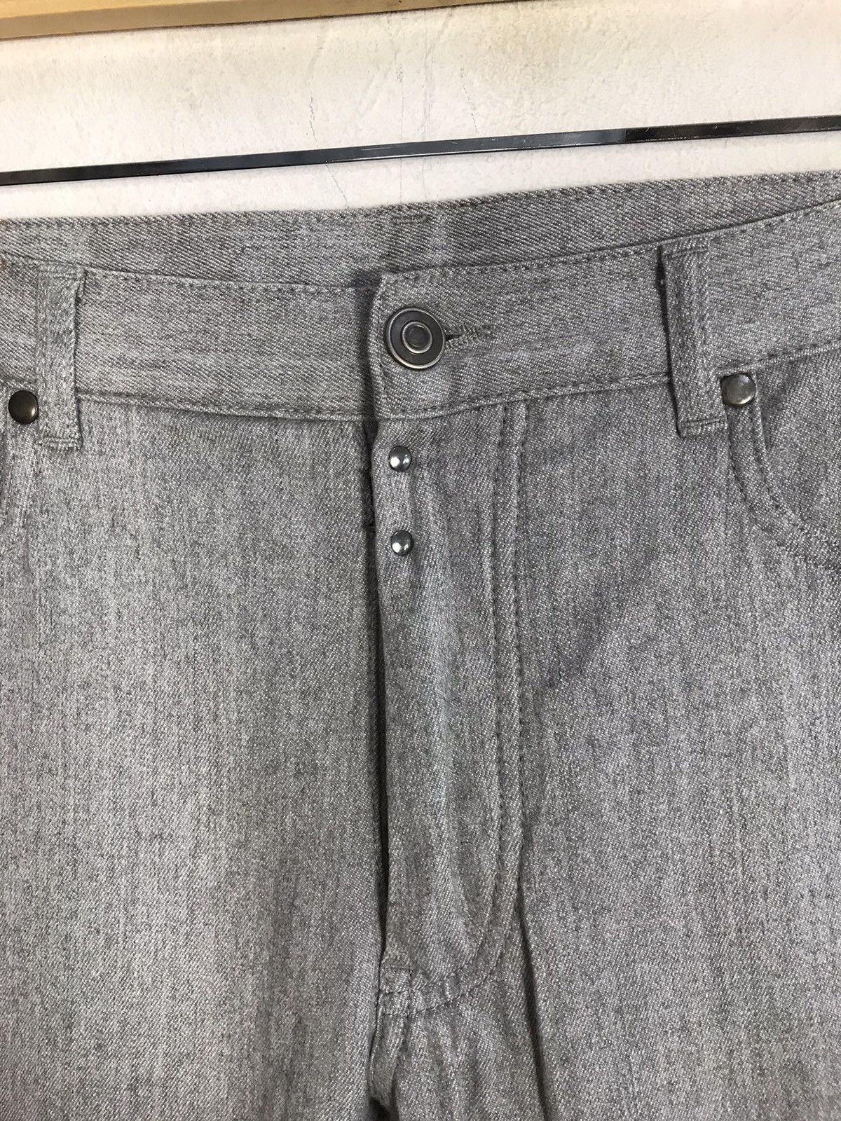 Designer Maison Martin Margiela 14 Grey Denim Buttonfly Straight Cut Size US 30 / EU 46 - 5 Thumbnail