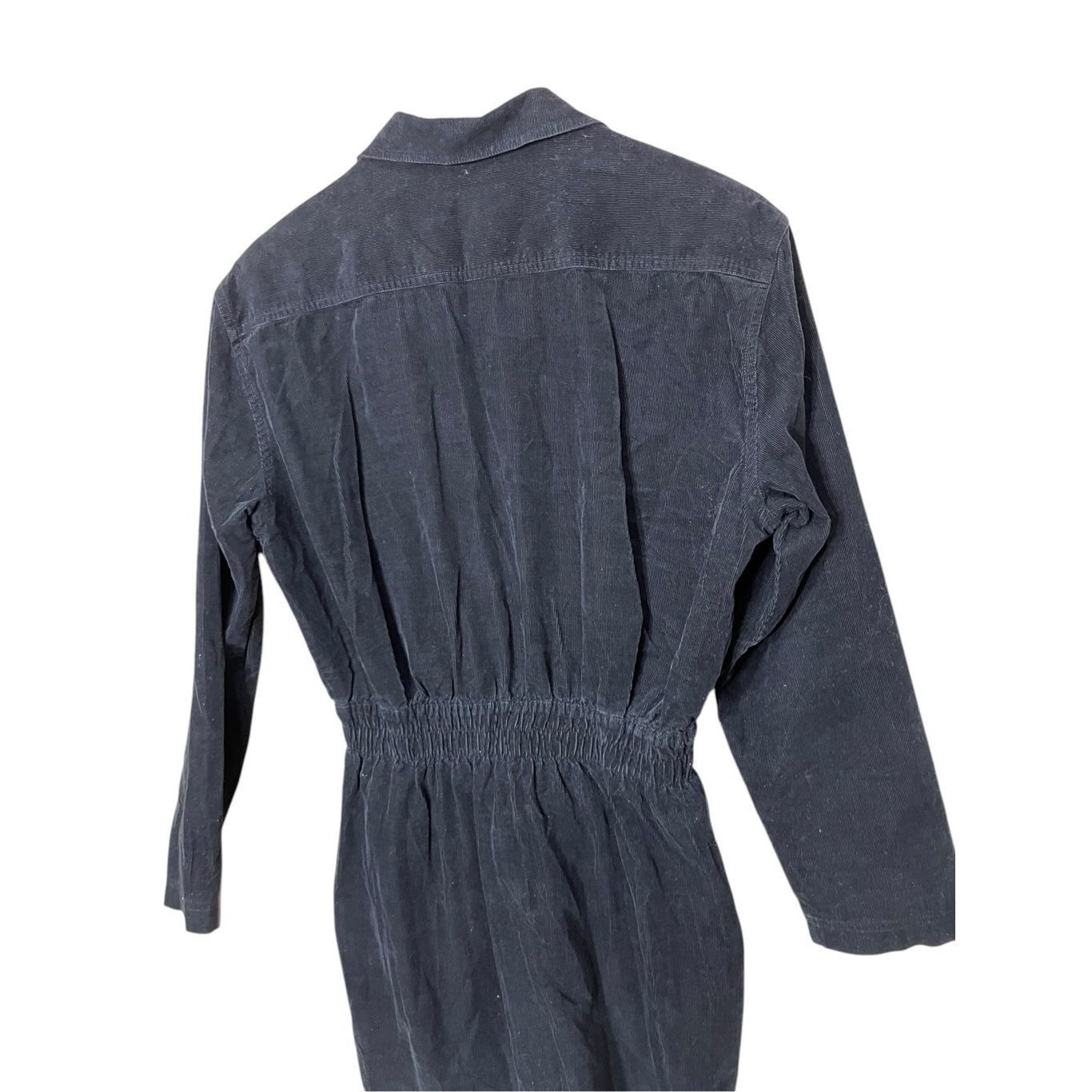 Bloomingdale's Vintage Bloomingdale’s Black Corduroy Long Sleeve Button Fro Size M / US 6-8 / IT 42-44 - 8 Thumbnail