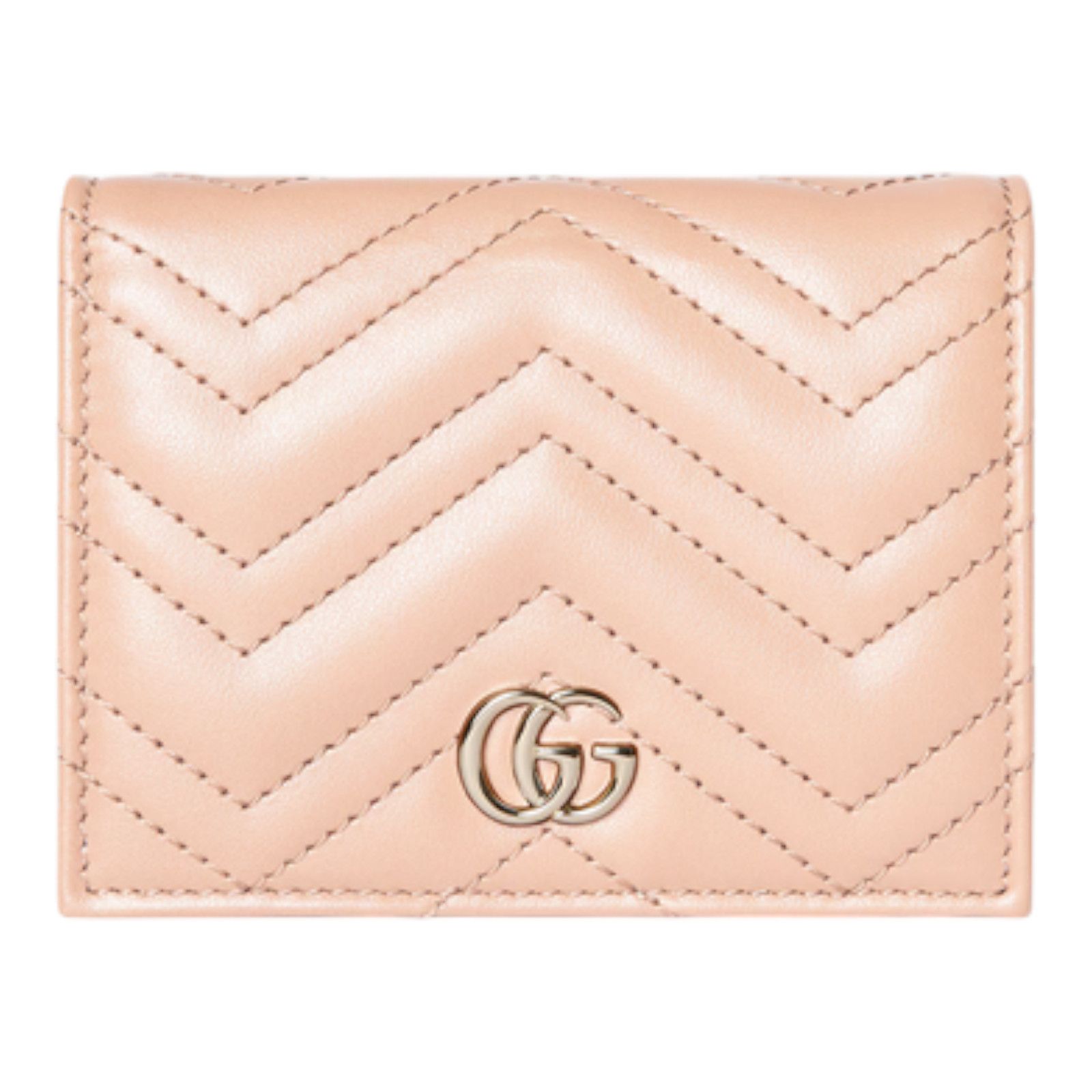 Gucci GG Marmont Matelassé Wallet Pale Pink Size ONE SIZE - 1 Thumbnail