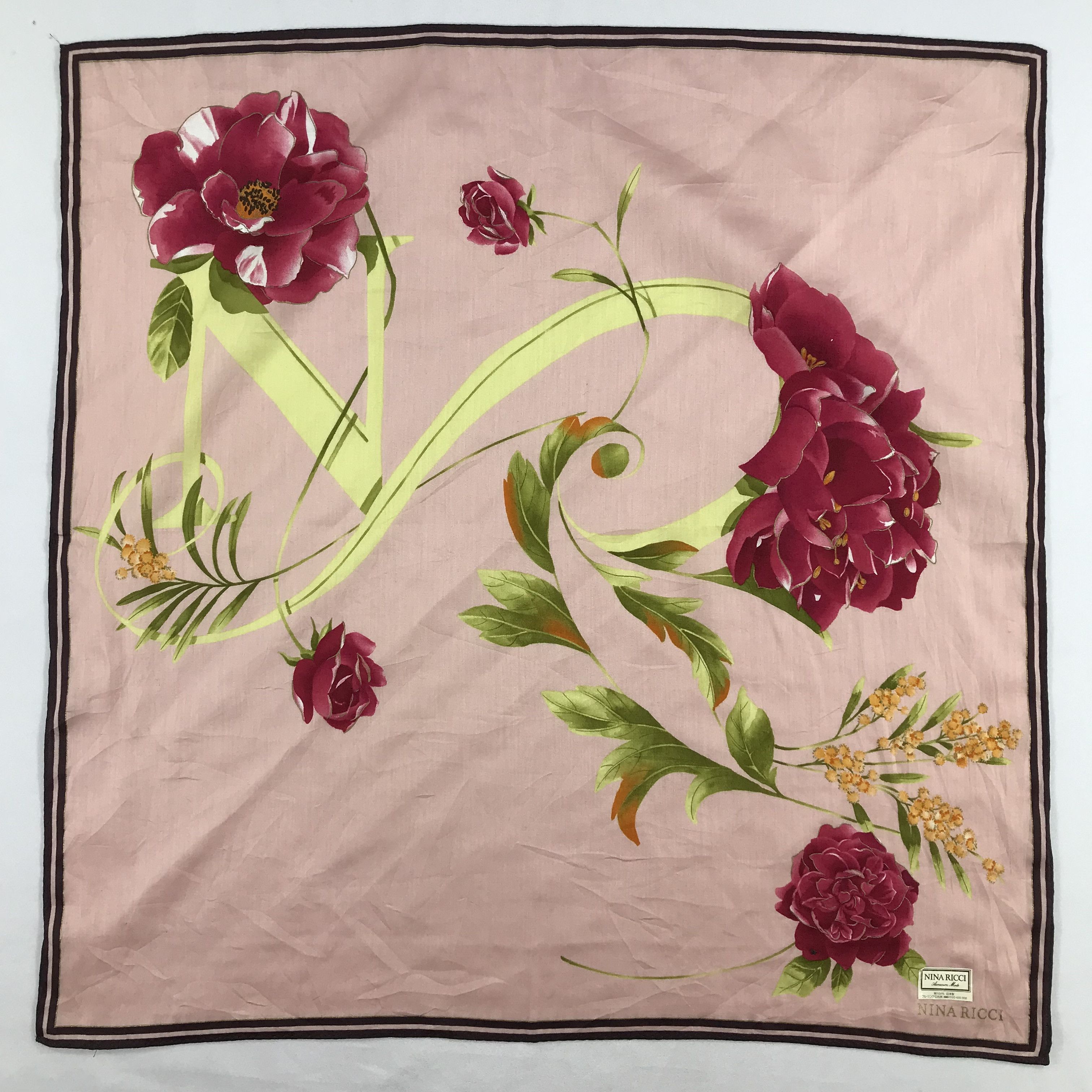 Nina Ricci × Vintage Nina Ricci Bandana / Handkerchief / Neckerchief - S2049 Size ONE SIZE - 1 Thumbnail