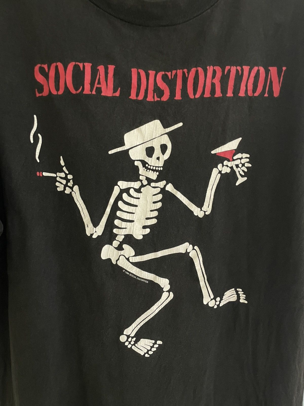Band Tees Vintage 90s Social Distortion punk band Joey Ramones style Size US L / EU 52-54 / 3 - 4 Thumbnail