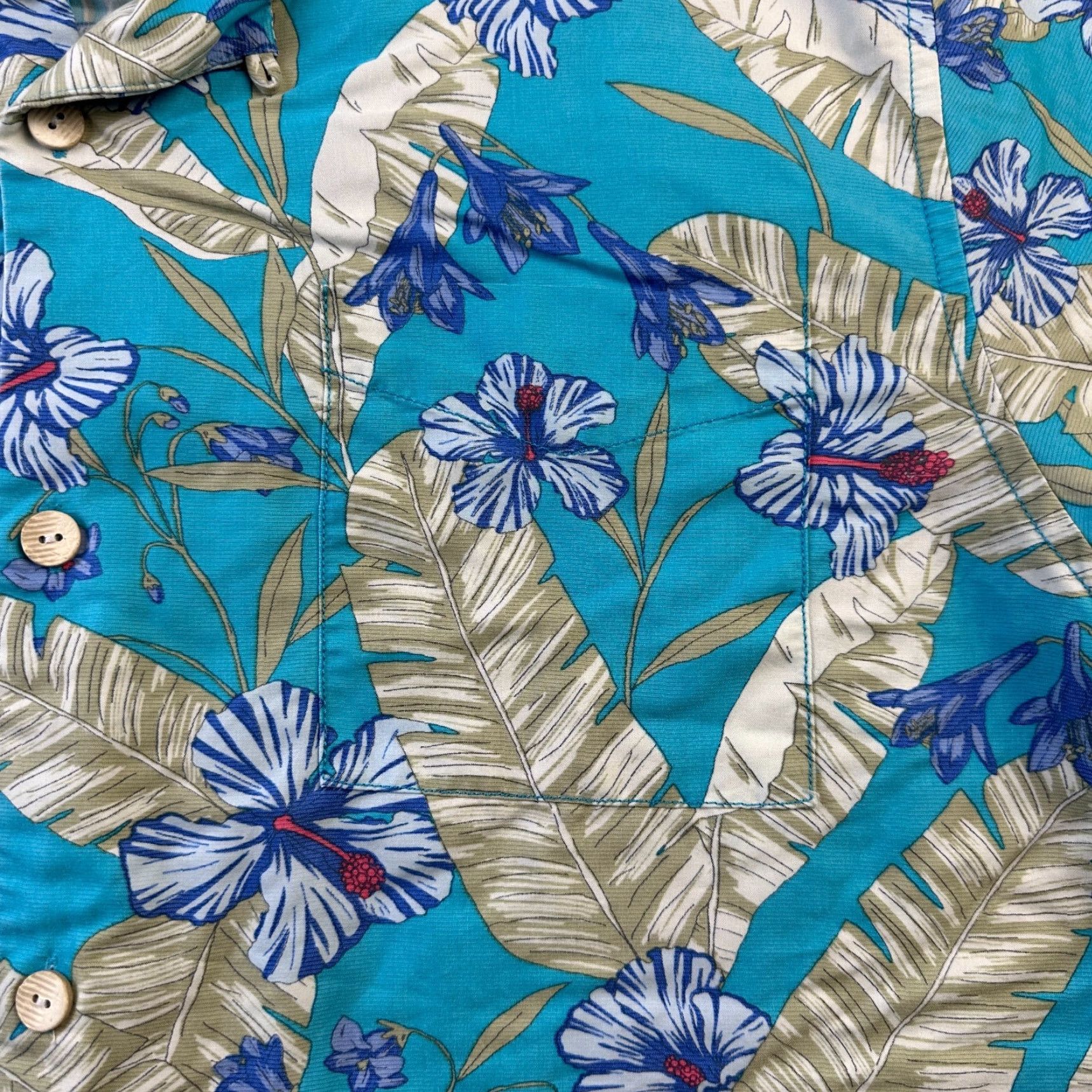 Tommy Bahama Tommy Bahama Island Zone Shirt Mens XL Blue Floral Button-Up Short Sleeve Casual Classic Size US XL / EU 56 / 4 - 4 Thumbnail