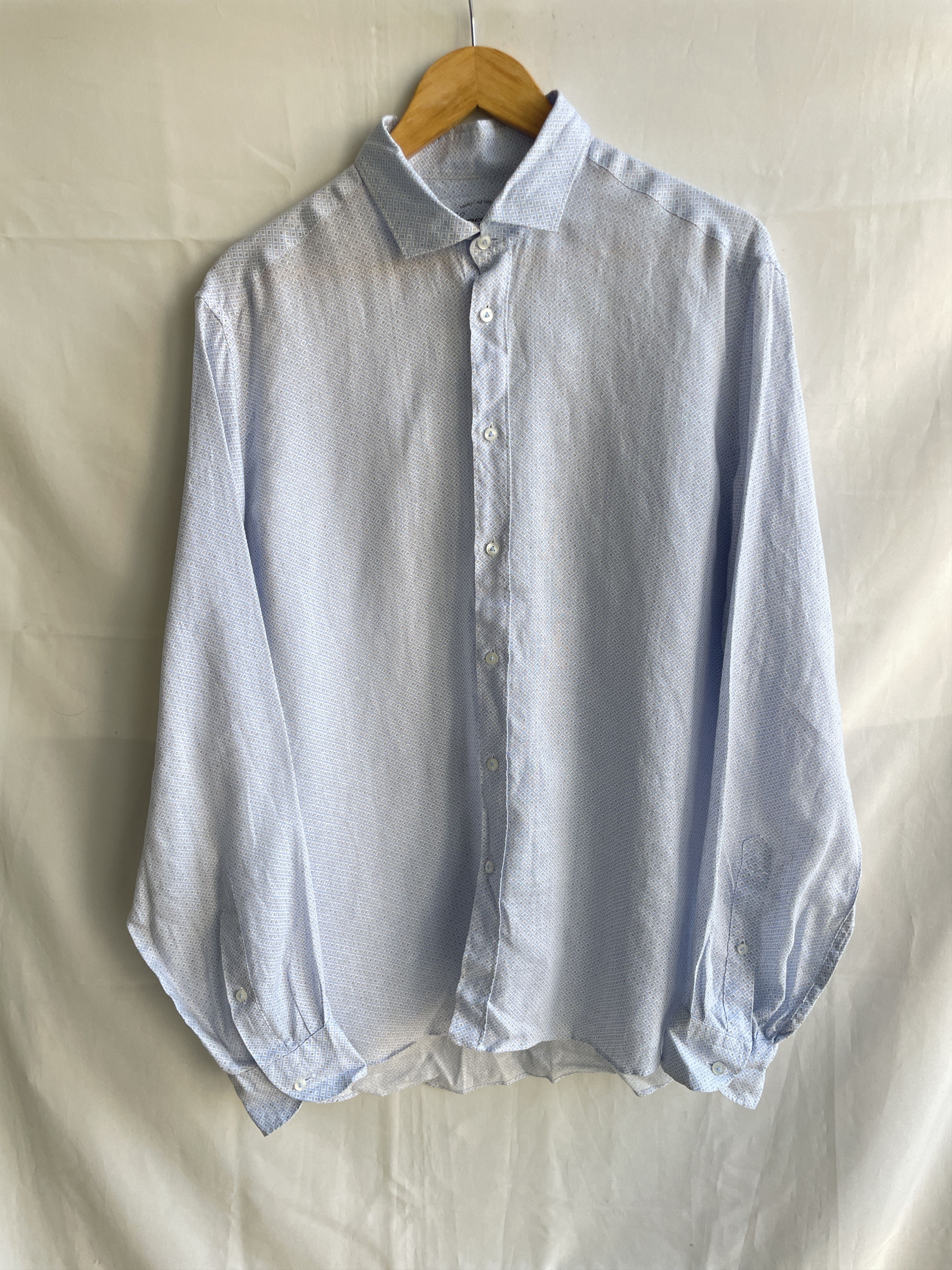 Other Camicissima Linen Comfort Fit Geometrical Dress Shirt Size 42R - 1 Thumbnail