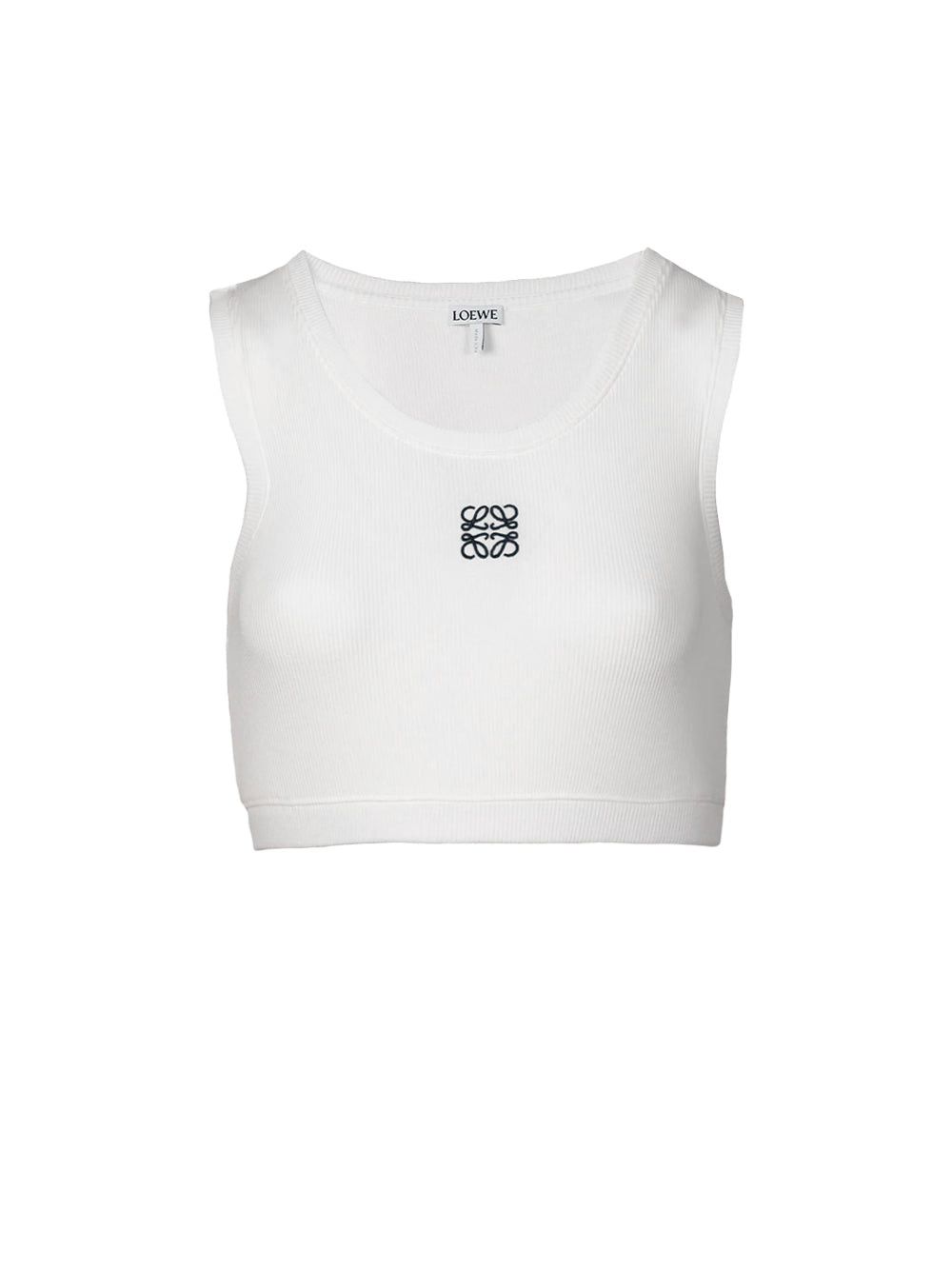 image of Loewe Anagram Cropped Top Size M in White, Women's