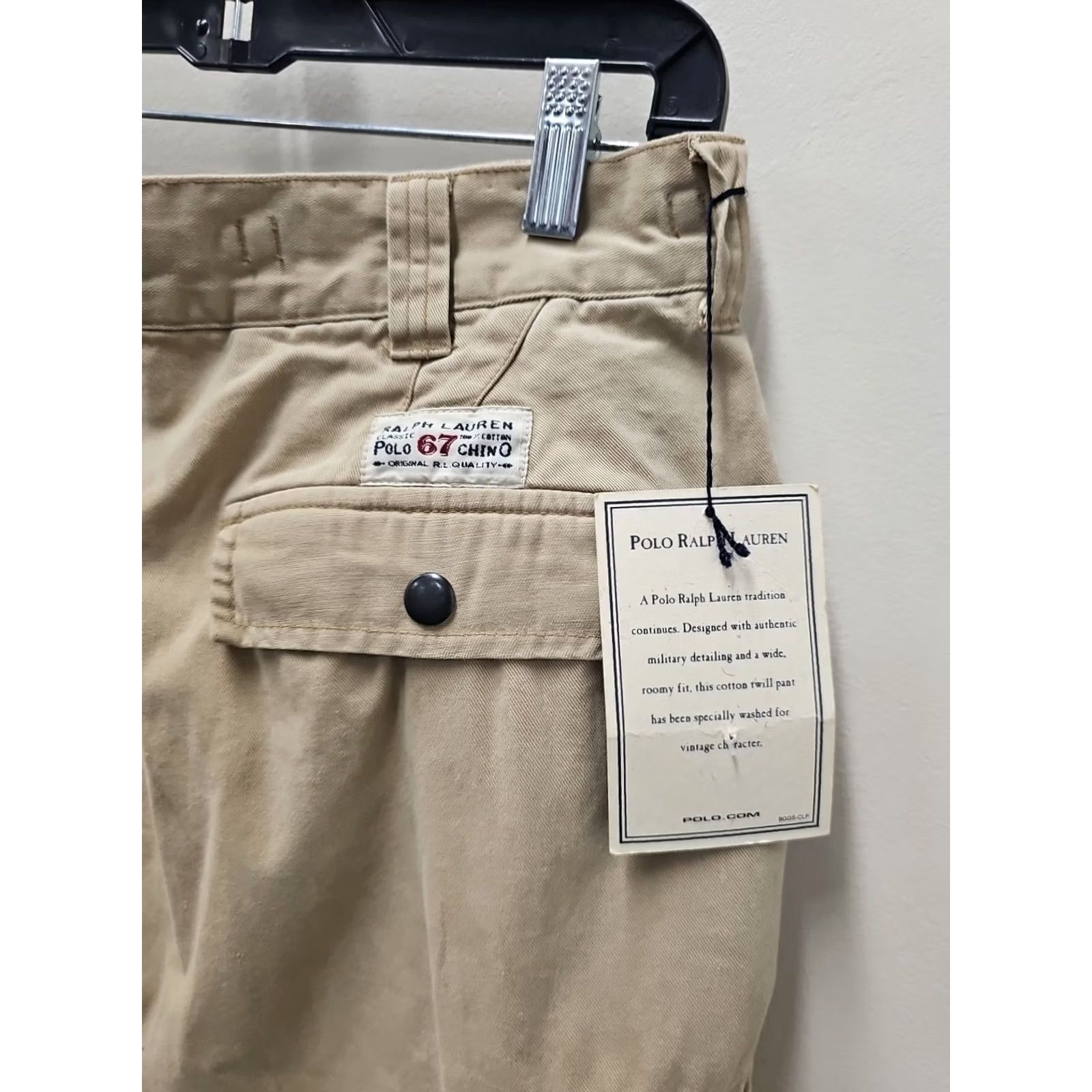 Polo Ralph Lauren VINTAGE Polo Ralph Lauren Briggs Fatigue Khaki Cargo Chino Pants 34x32 Deadstock New Size US S / EU 44-46 / 1 - 5 Thumbnail
