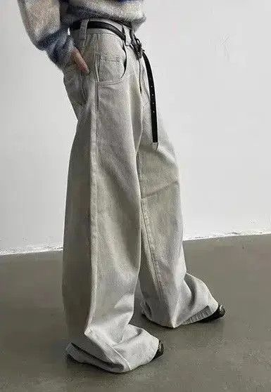 Japanese Brand Fashion Dragging Skater Baggy Jeans Unisex Size US 32 / EU 48 - 2 Thumbnail