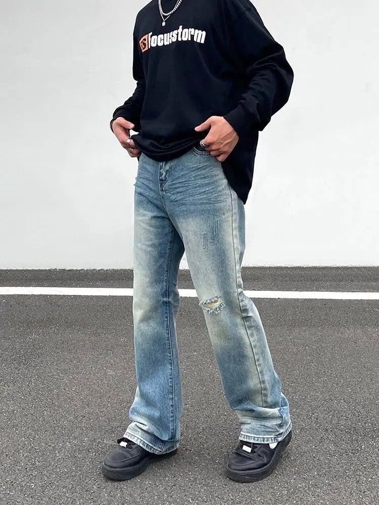 Japanese Brand × Jean Baggy Blue Flared Denim Jeans Size US 32 / EU 48 - 6 Thumbnail