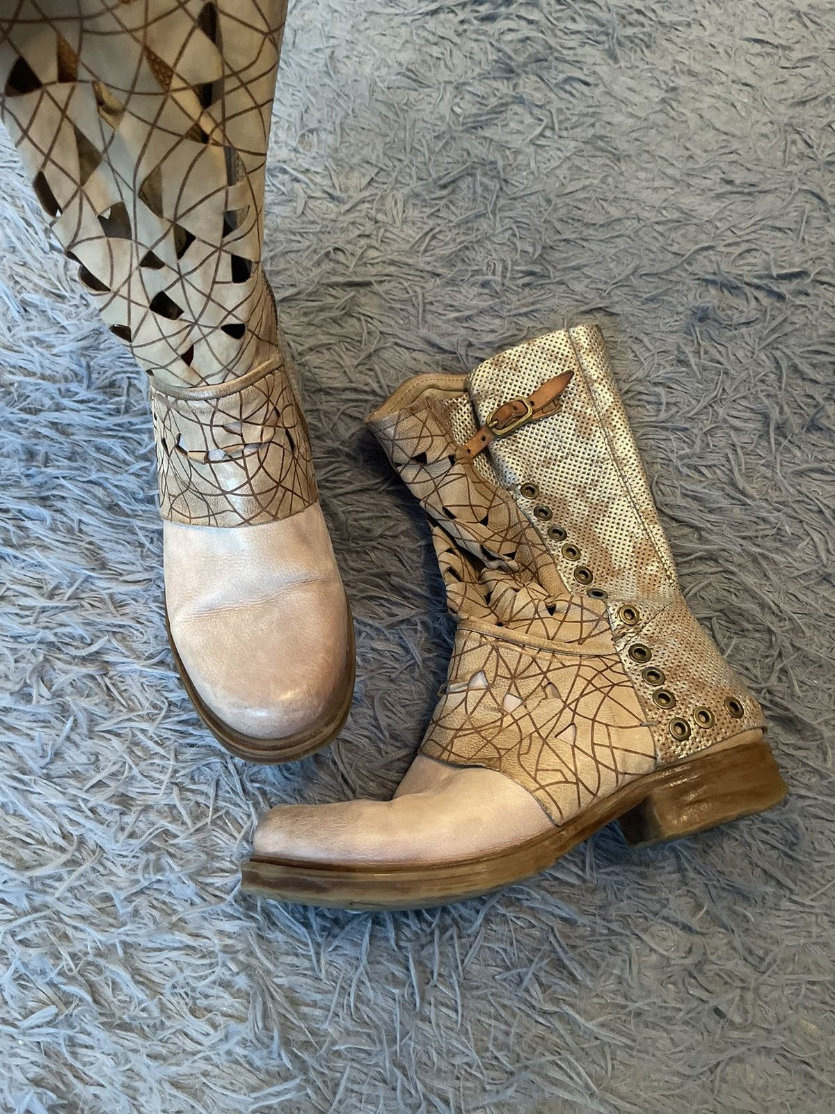 A.S.98 × Genuine Leather Airsteps A.S. 98 real leather avant garde boho style boots Size US 10 / IT 40 - 2 Thumbnail
