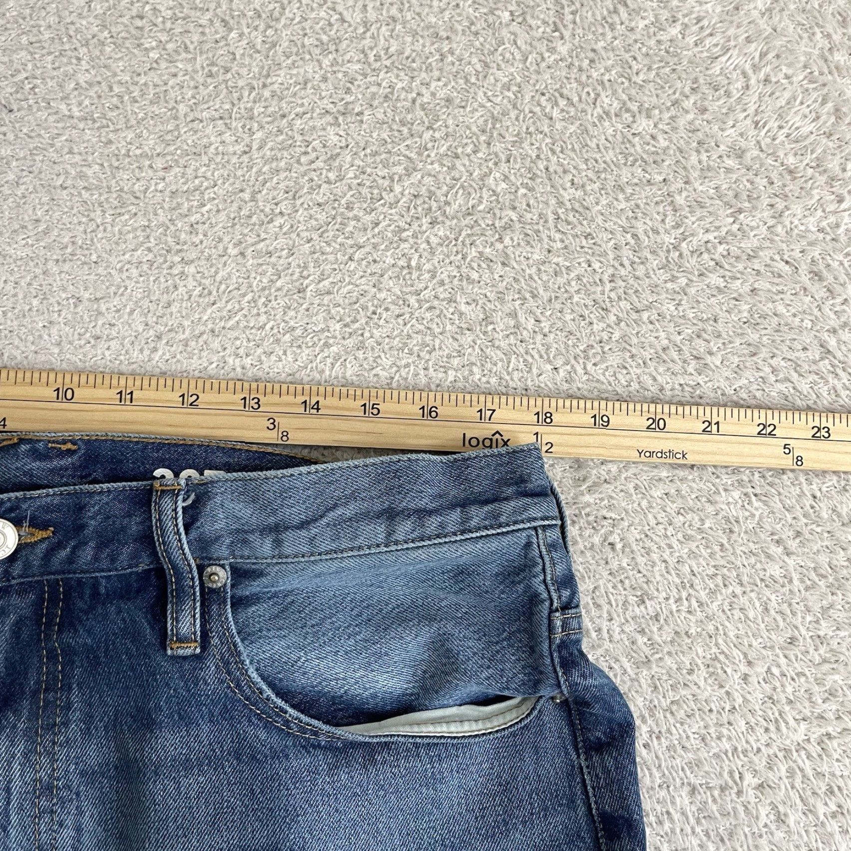 J.Crew VINTAGE J.CREW Jeans Women's 32T (36x30) Blue Slouchy Boyfriend High Rise Boho Mom Faded Jeans Size 24" / US 00 / IT 34 - 7 Thumbnail