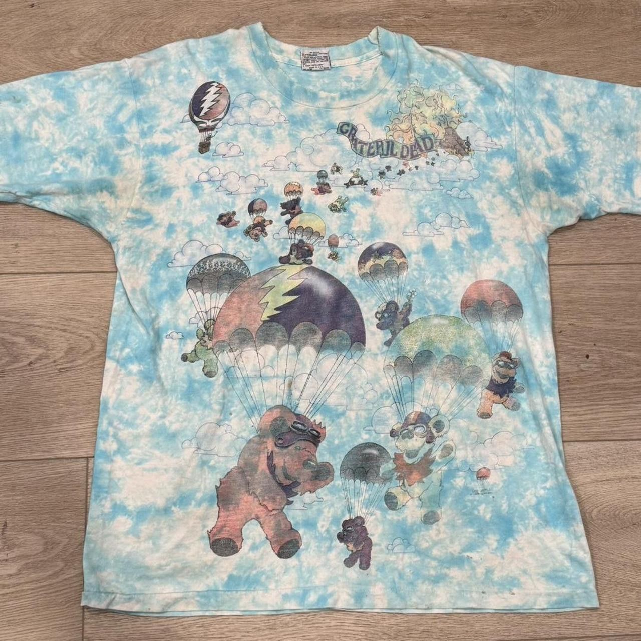 Grateful Dead × Liquid Blue Vintage Grateful Dead Shirt Skydiving Parachuting Bears 1993 Size US XL / EU 56 / 4 - 2 Thumbnail