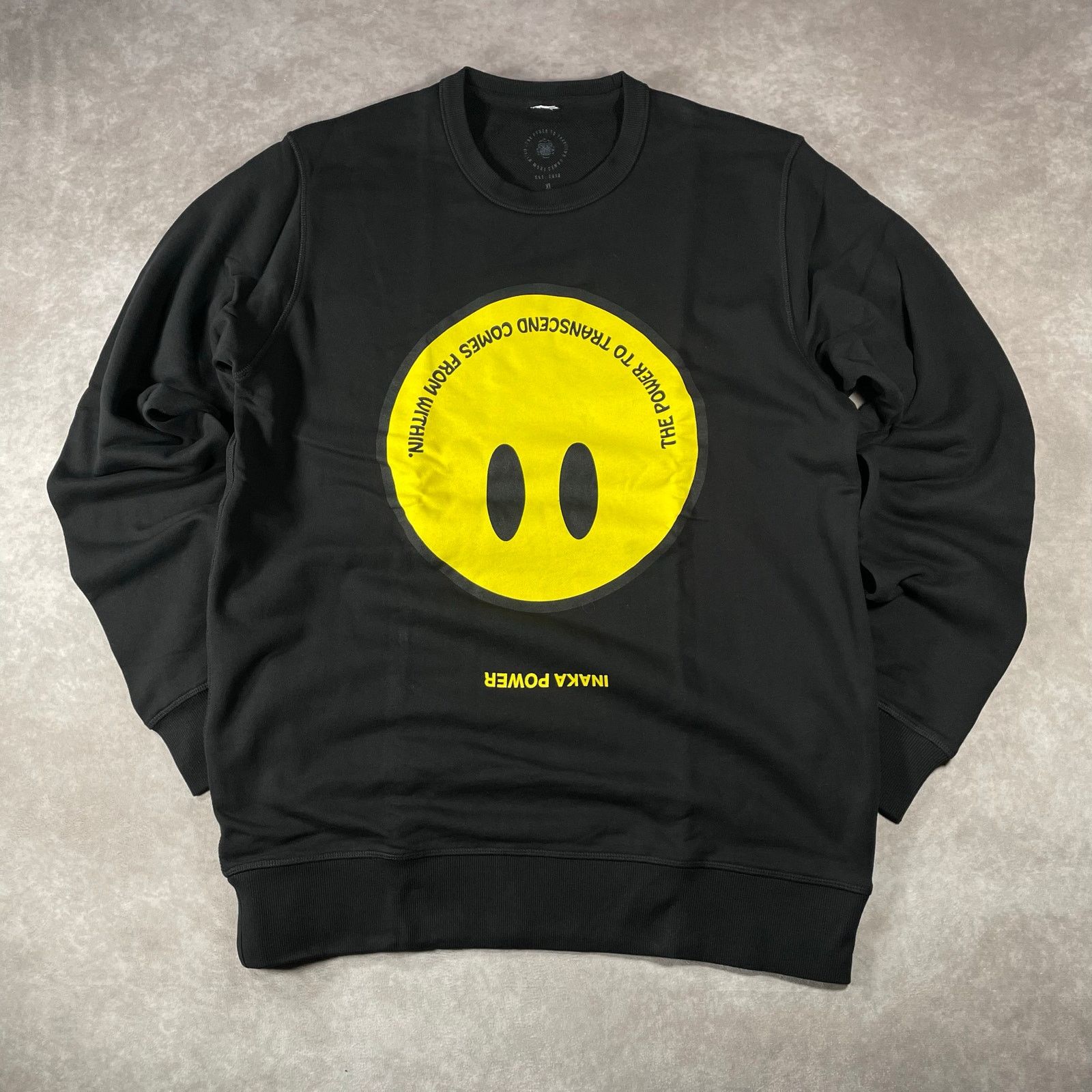 Vintage Inaka Power Smiley Face Logo Tall Work Out Sweater | Grailed
