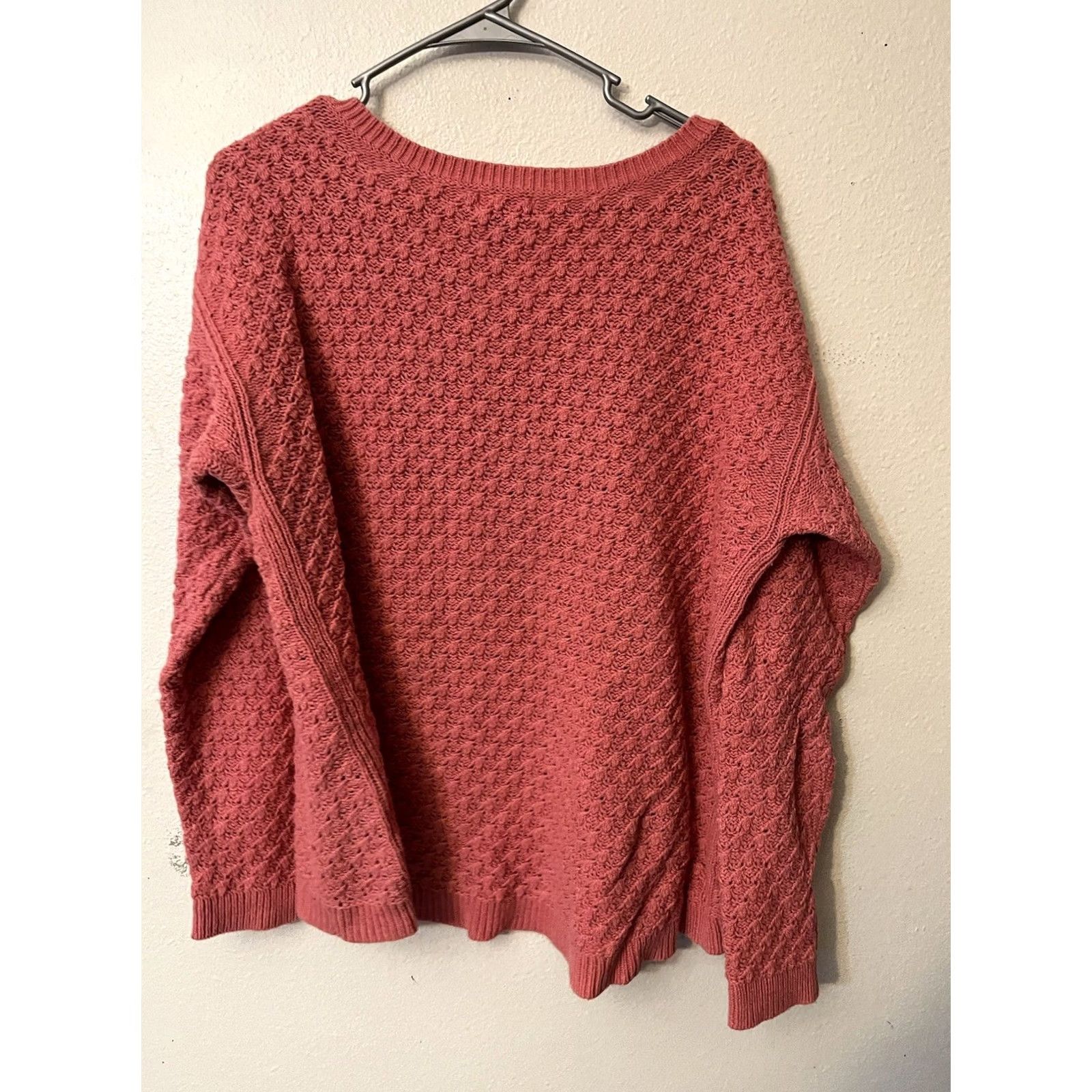 Old Navy Old Navy Sweater Size Large Pink Crochet Knitted Women Size L / US 10 / IT 46 - 2 Thumbnail