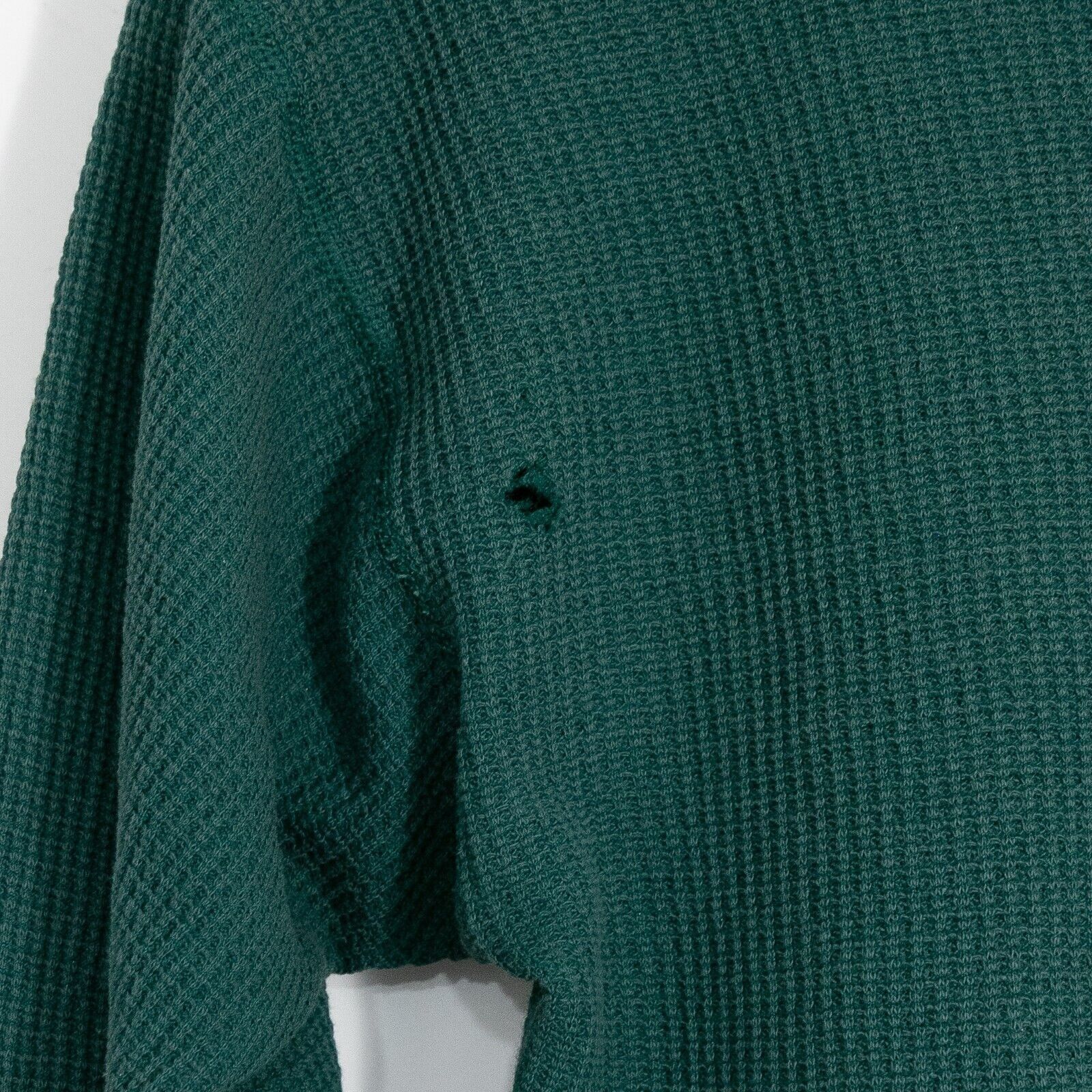 Vintage Vintage 90s Thermal T Shirt Medium - Green Long Sleeve Faded Size US M / EU 48-50 / 2 - 6 Thumbnail