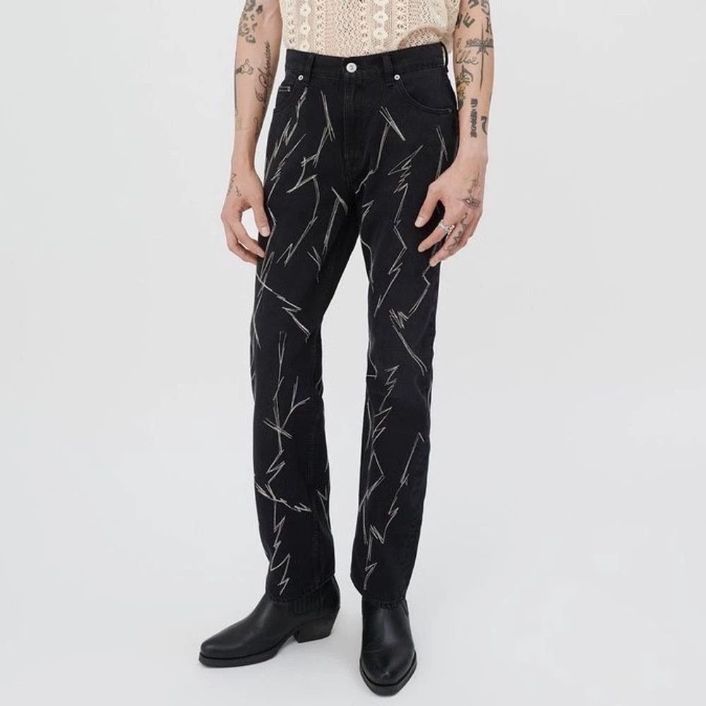 Our Legacy our legacy Lightning Embroidered Jeans 33 Size US 33 - 1 Thumbnail
