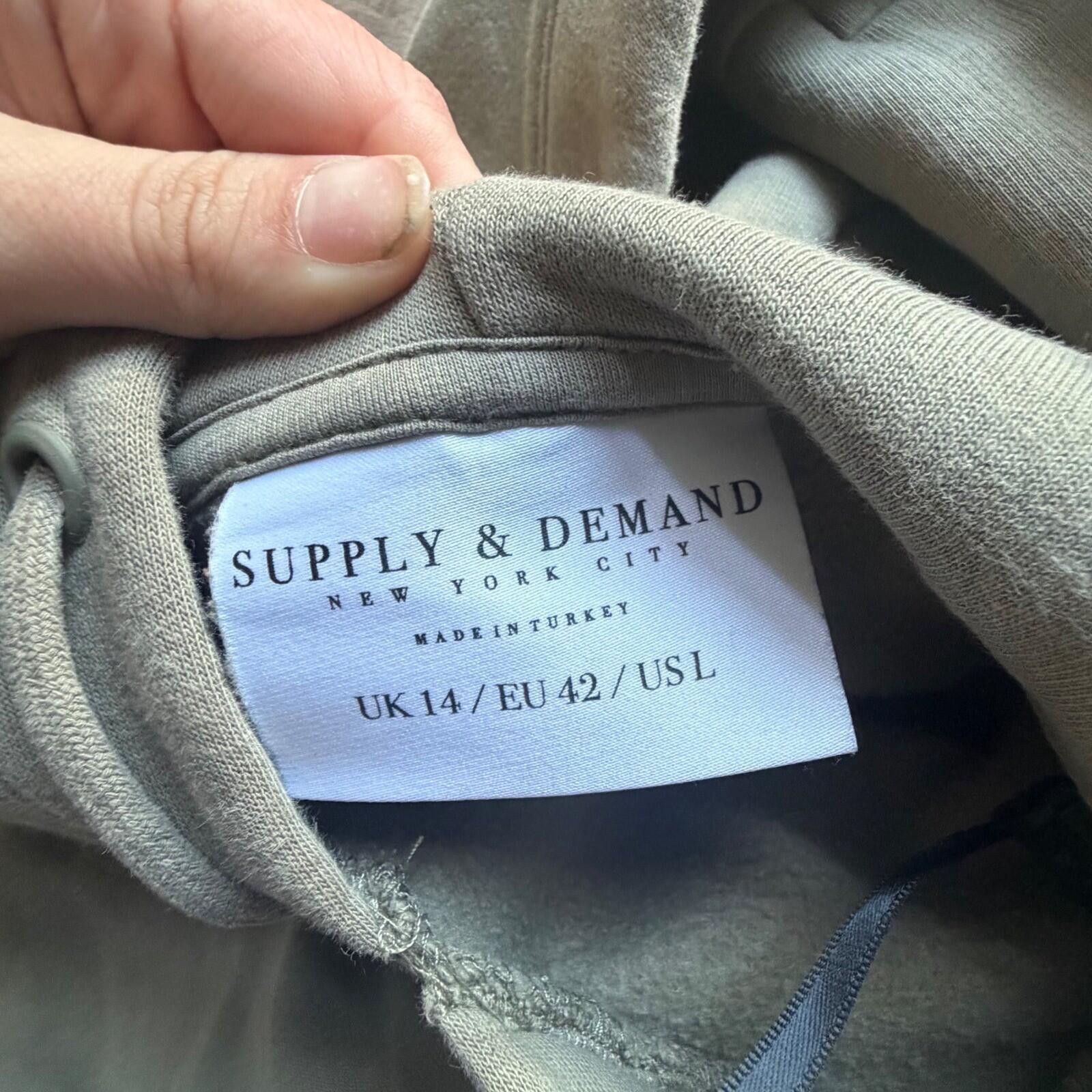 Supply & Demand Supply & Demand NYC Hoodie Olive Green Pullover Mens Large Size US L / EU 52-54 / 3 - 4 Thumbnail
