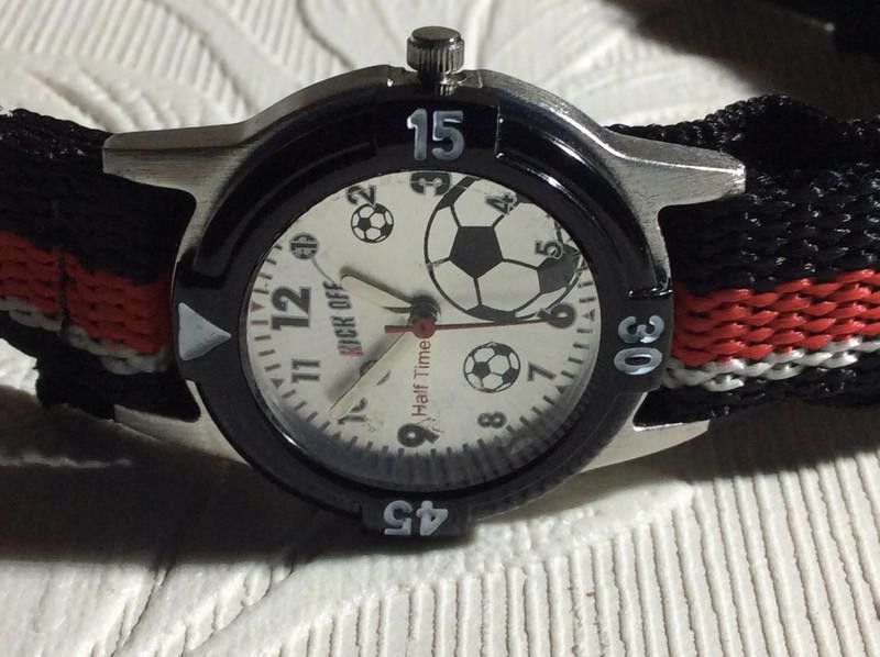 Designer lovely football dial red black strap watch Size ONE SIZE - 6 Thumbnail