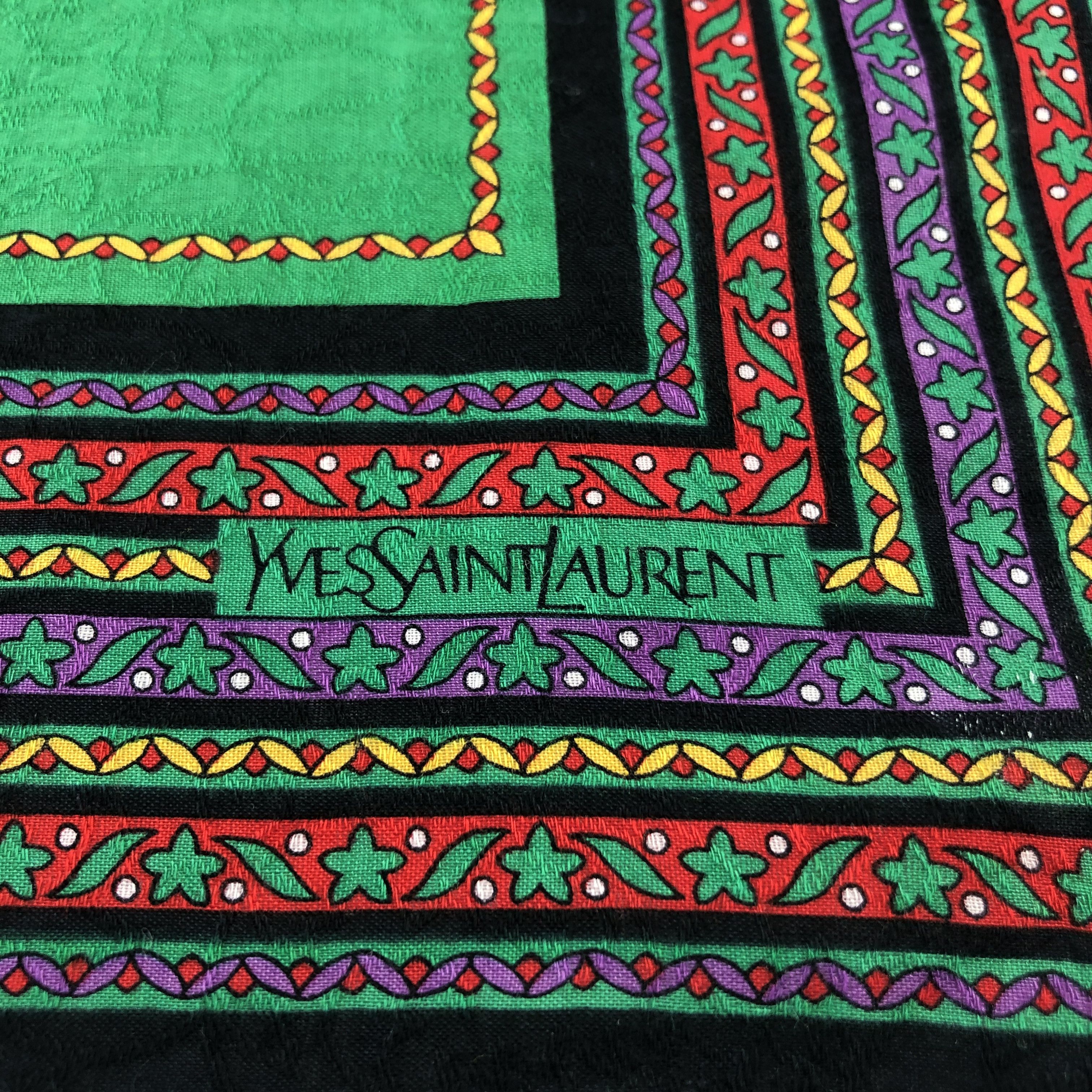 Yves Saint Laurent YSL Handkerchief Neckerchief Bandana H3202 Size ONE SIZE - 3 Thumbnail