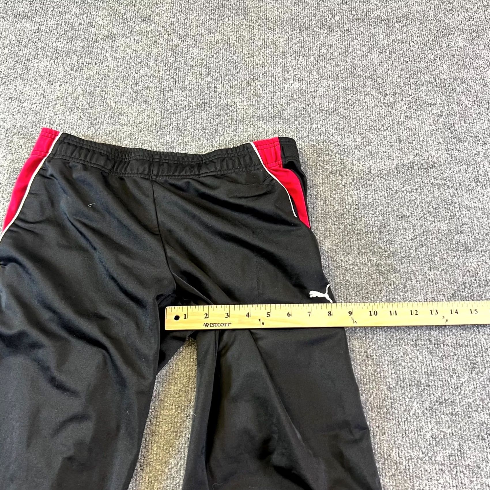 Puma VINTAGE Puma Track Pants Womens Small Black Logo Drawstring Running Retro Size 28" / US 6 / IT 42 - 5 Thumbnail
