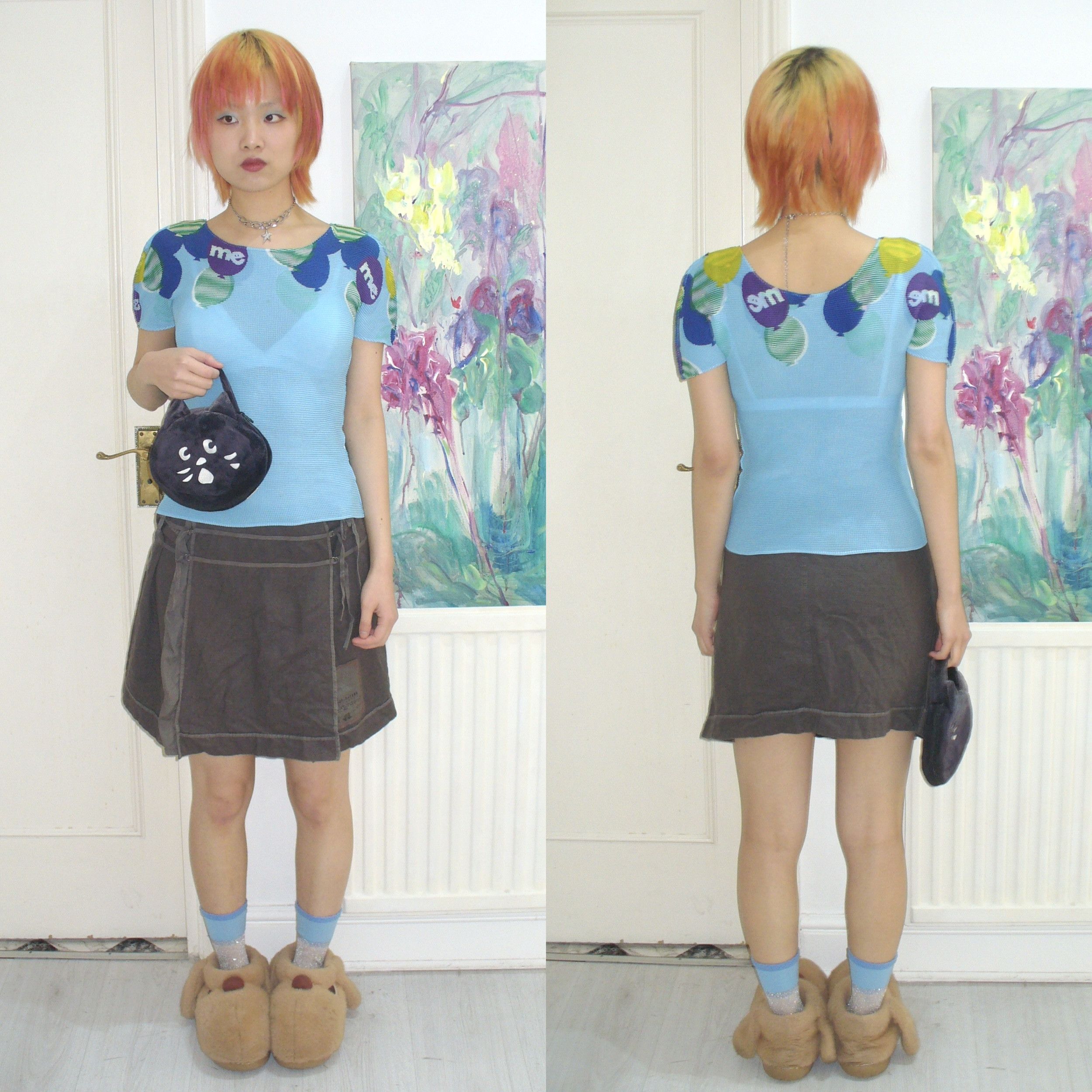 Issey Miyake Issey Miyake Me blue short-sleeve top Size ONE SIZE - 2 Thumbnail