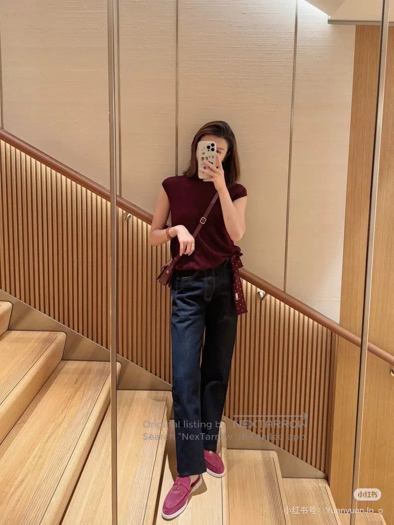 Loro Piana Loro Piana 24FW Autumn/Winter Pomegranate Red Silk Cashmer Size XS / US 0-2 / IT 36-38 - 9 Thumbnail