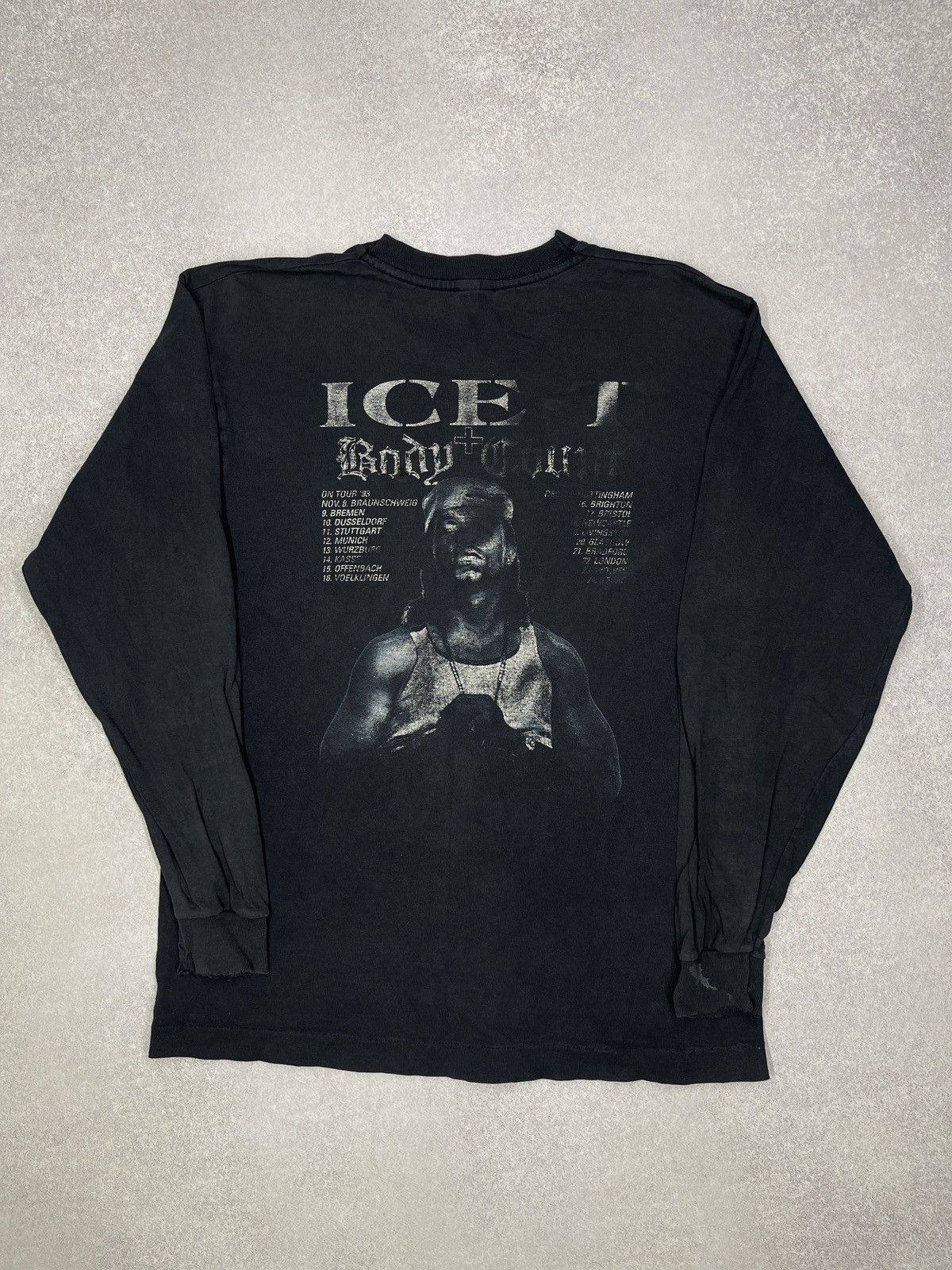 Band Tees Vintage Body Counte Ice T On Tour 1993 Cop Killer Longsleeve Size US L / EU 52-54 / 3 - 8 Thumbnail