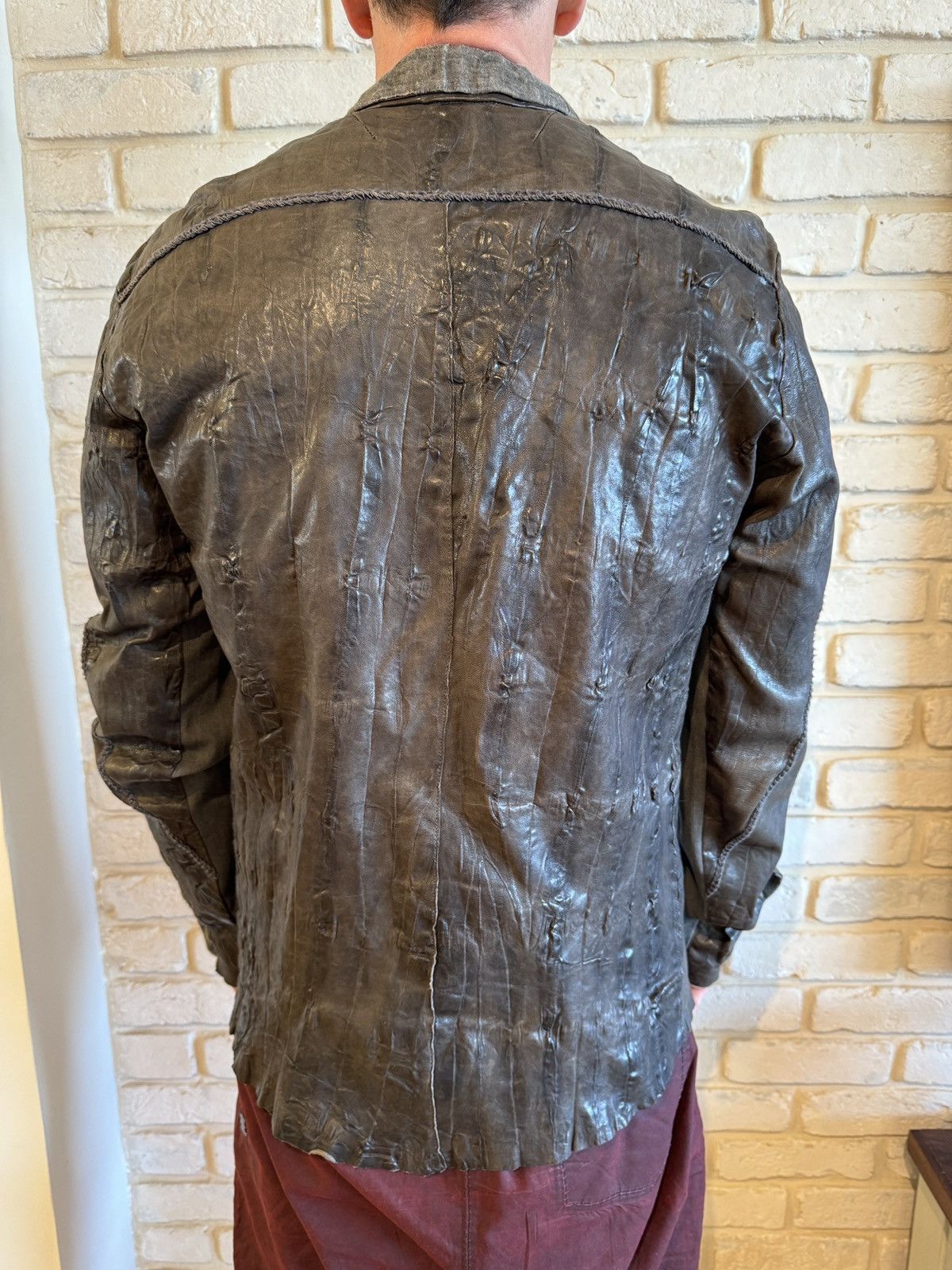 Transit Transit crinkled effect leather jacket Size US M / EU 48-50 / 2 - 3 Thumbnail