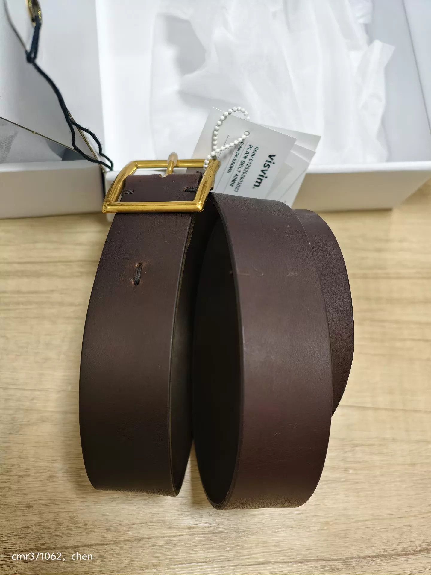 Visvim visvim 25aw plain belt 40mm dk brown w34/w36 Size ONE SIZE - 4 Thumbnail