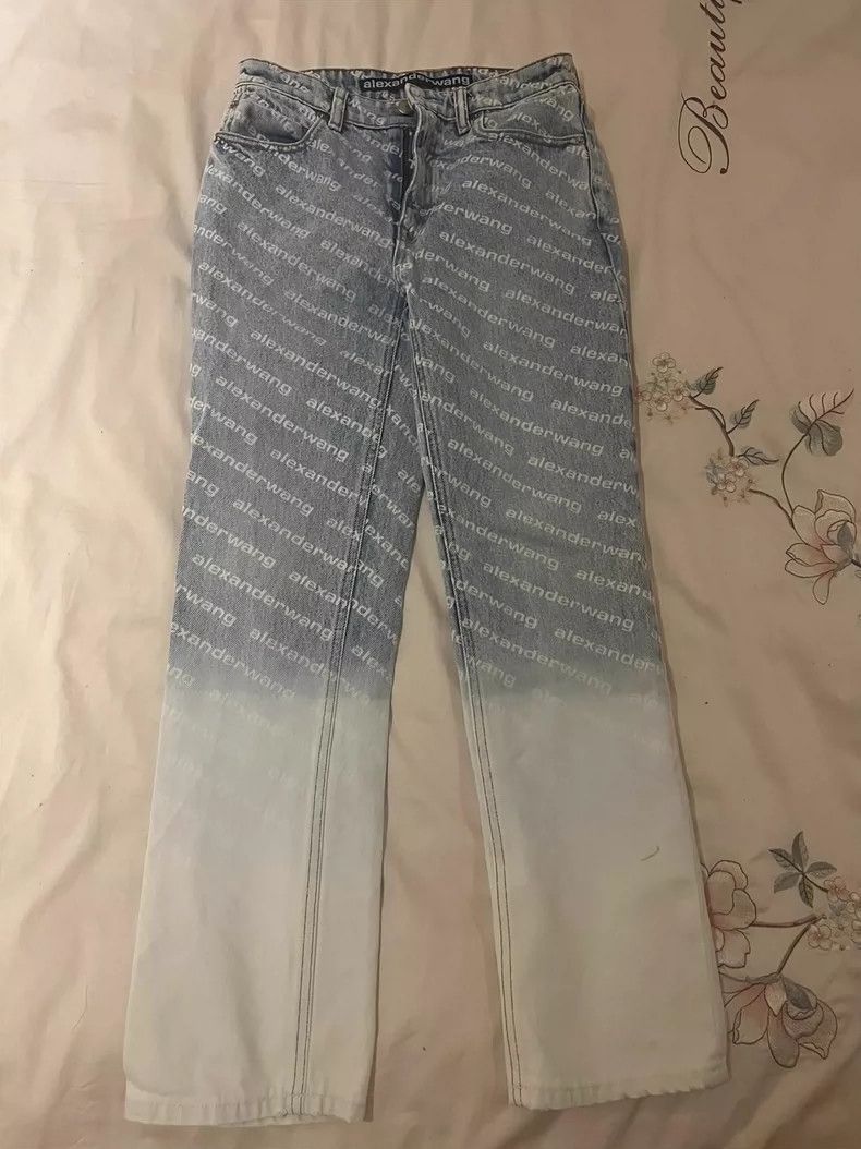 Alexander Wang Alexanderwang Printed Denim Jeans Size 26" / US 2 / IT 38 - 1 Thumbnail