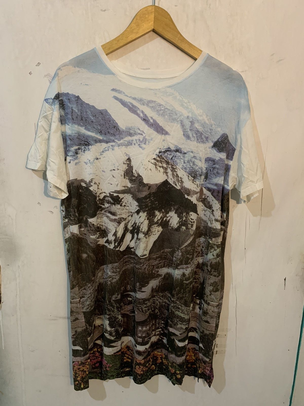 Vintage Mountainsacpe print T-shirt dress by carven Size US L / EU 52-54 / 3 - 1 Thumbnail