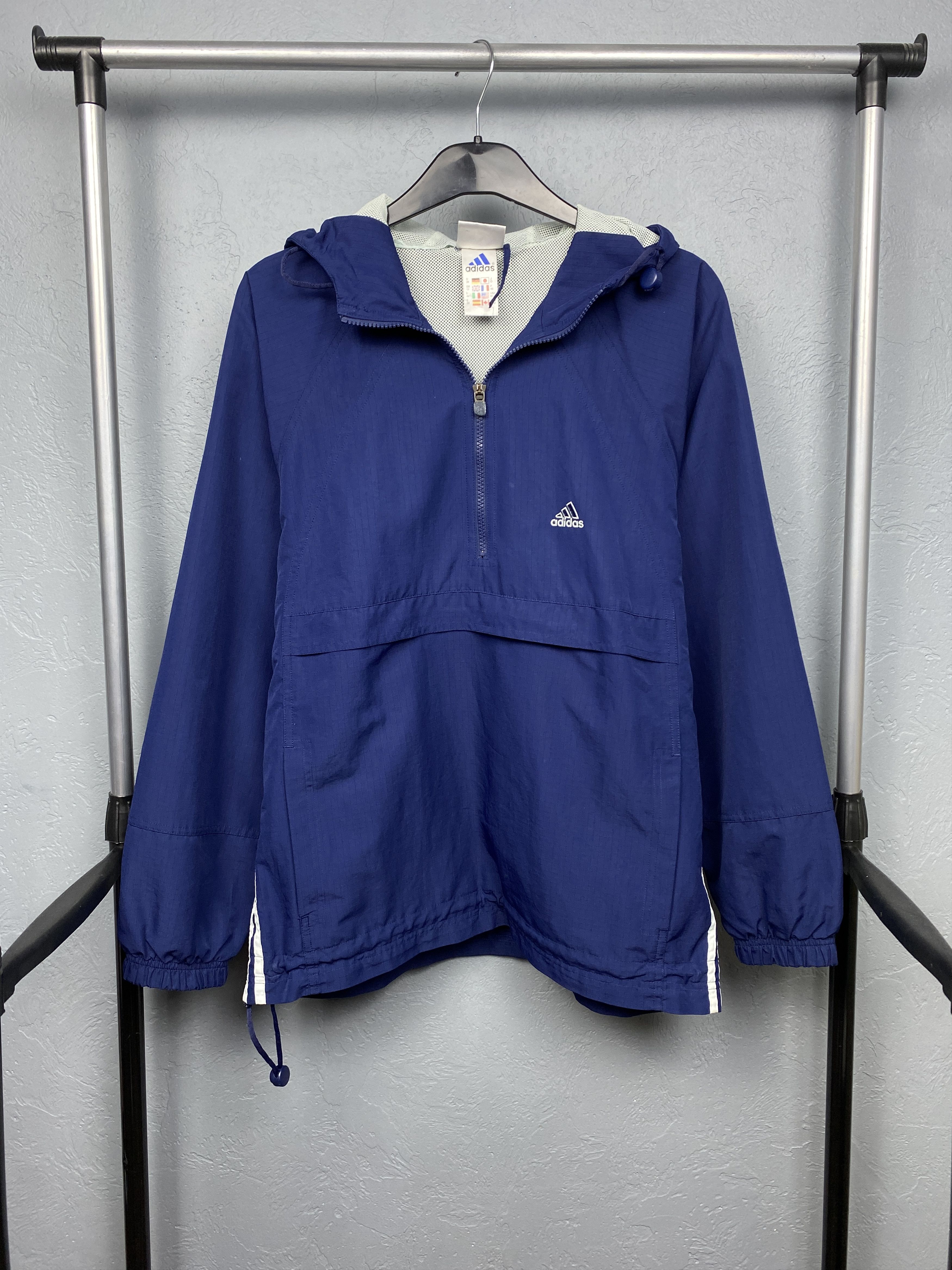 Adidas × Vintage Adidas 90s Vintage Mens Anorak Jacket Size US M / EU 48-50 / 2 - 1 Thumbnail