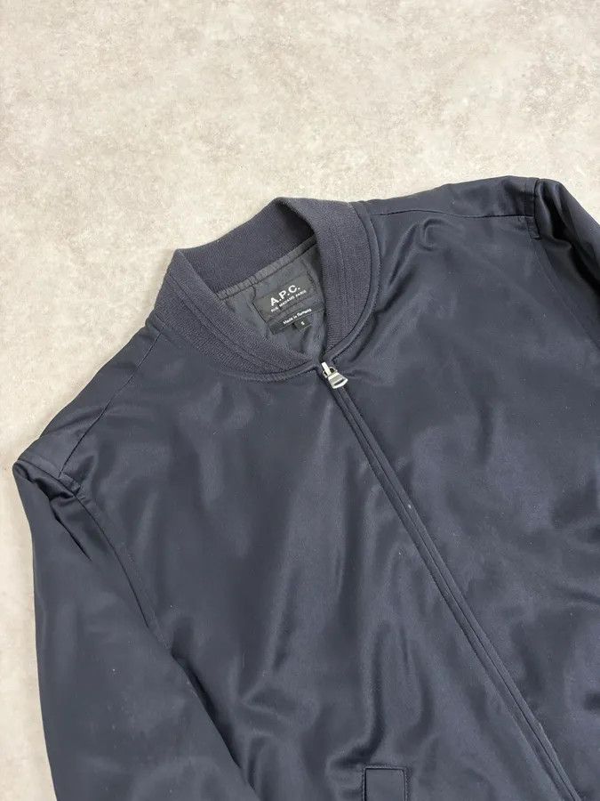 A.P.C. A.P.C. Black Nylon Zip-Pocket Bomber Jacket Size US S / EU 44-46 / 1 - 5 Thumbnail