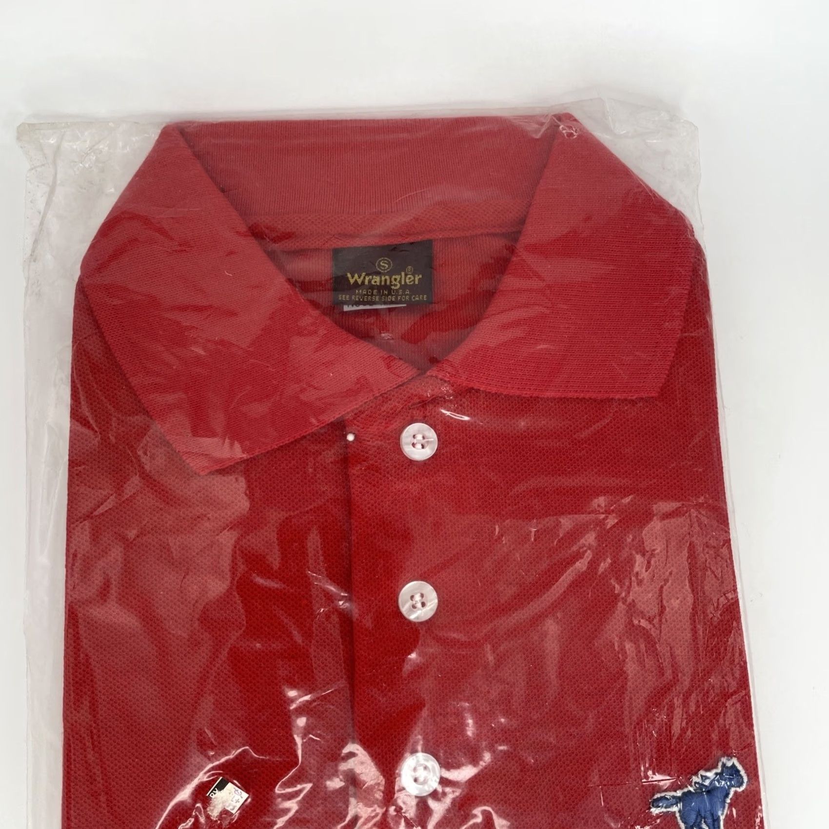 Wrangler VINTAGE Wrangler Polo Shirt Red 70s 80s Small Cotton Short Sleeve USA Mens Boys Size US S / EU 44-46 / 1 - 6 Thumbnail