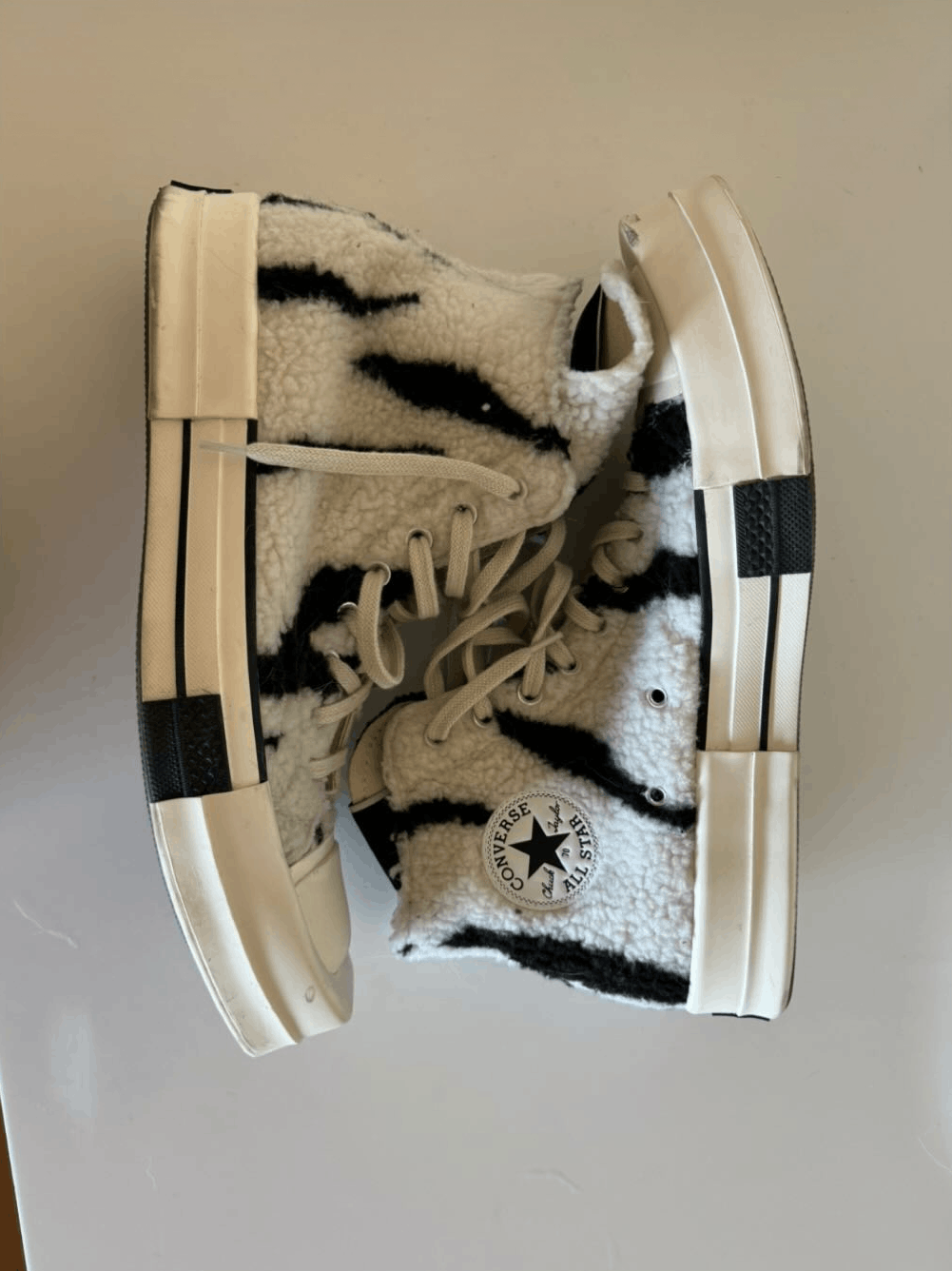 image of Rick Owens Drkshdw Converse Zebra Size 10 Shoes, Men's
