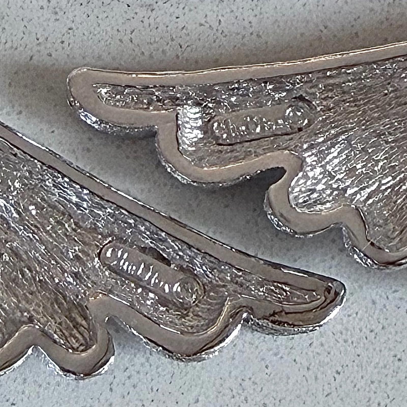 Dior Vintage Christian Dior Two-Tone Leaf Pierced Earrings Rare Size ONE SIZE - 6 Thumbnail