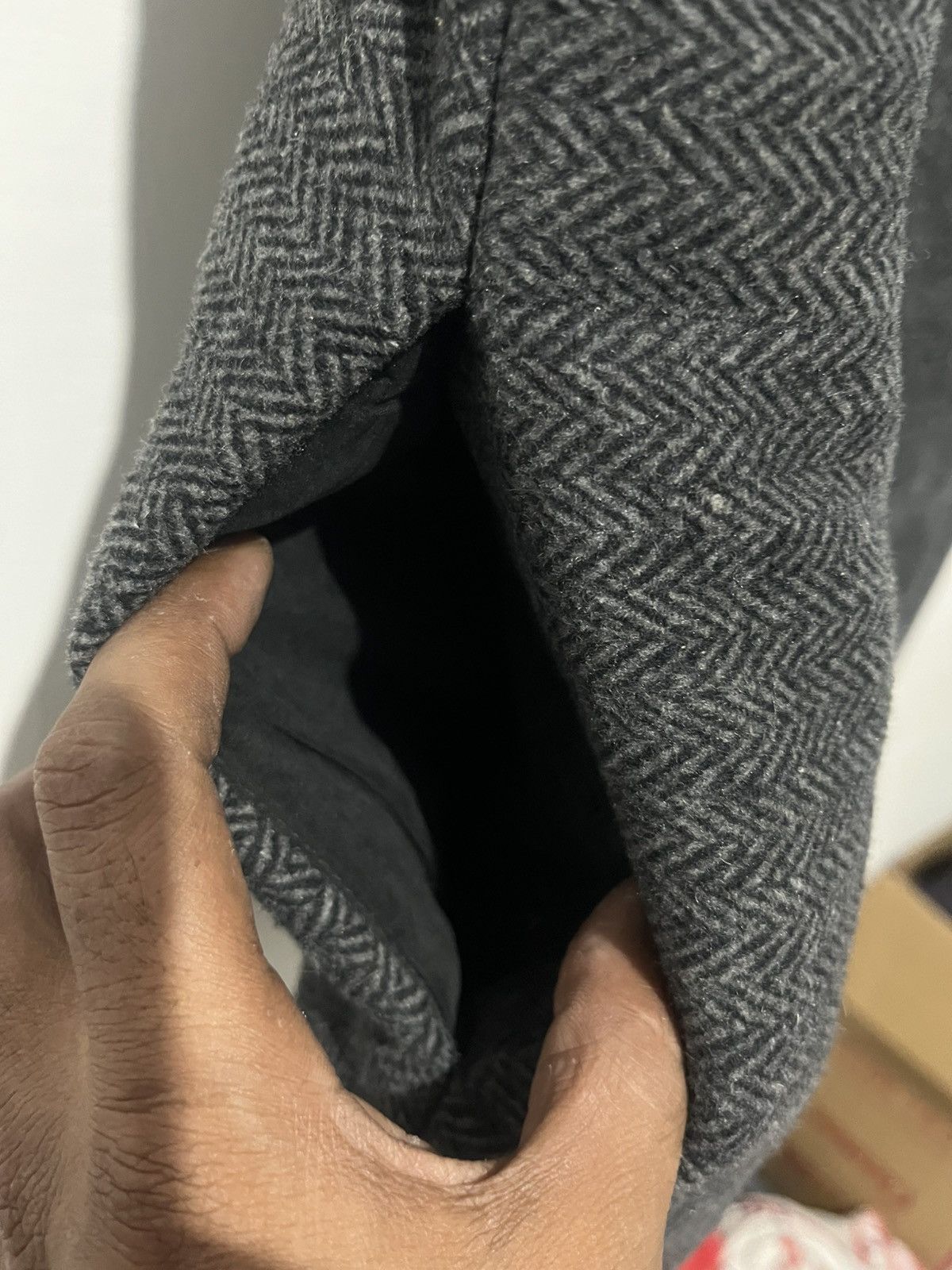 Japanese Brand Japanese Lauren 2Ann Herringbone Wool Blend Hooded Vest Size US M / EU 48-50 / 2 - 6 Thumbnail