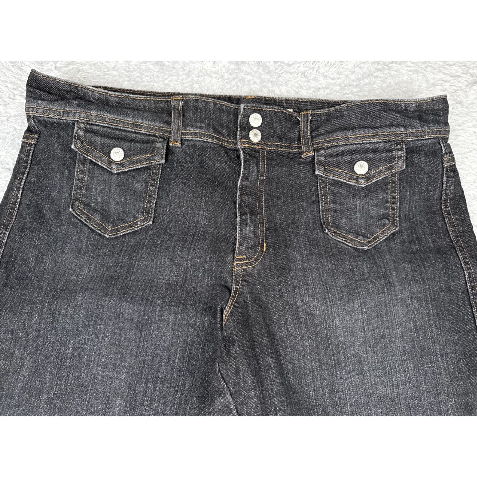 Gap GAP Jeans Womens 16 Dark Wash Low Rise Boot Cut Stretch Denim Double Button Zip Fly Pockets 5-Pocket Design Womens Size 38" / US 16 / IT 52 - 4 Thumbnail