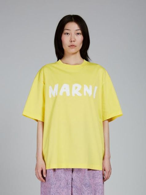 Marni oc11z0525 T-Shirt With Logo in Yellow Size L / US 10 / IT 46 - 1 Preview
