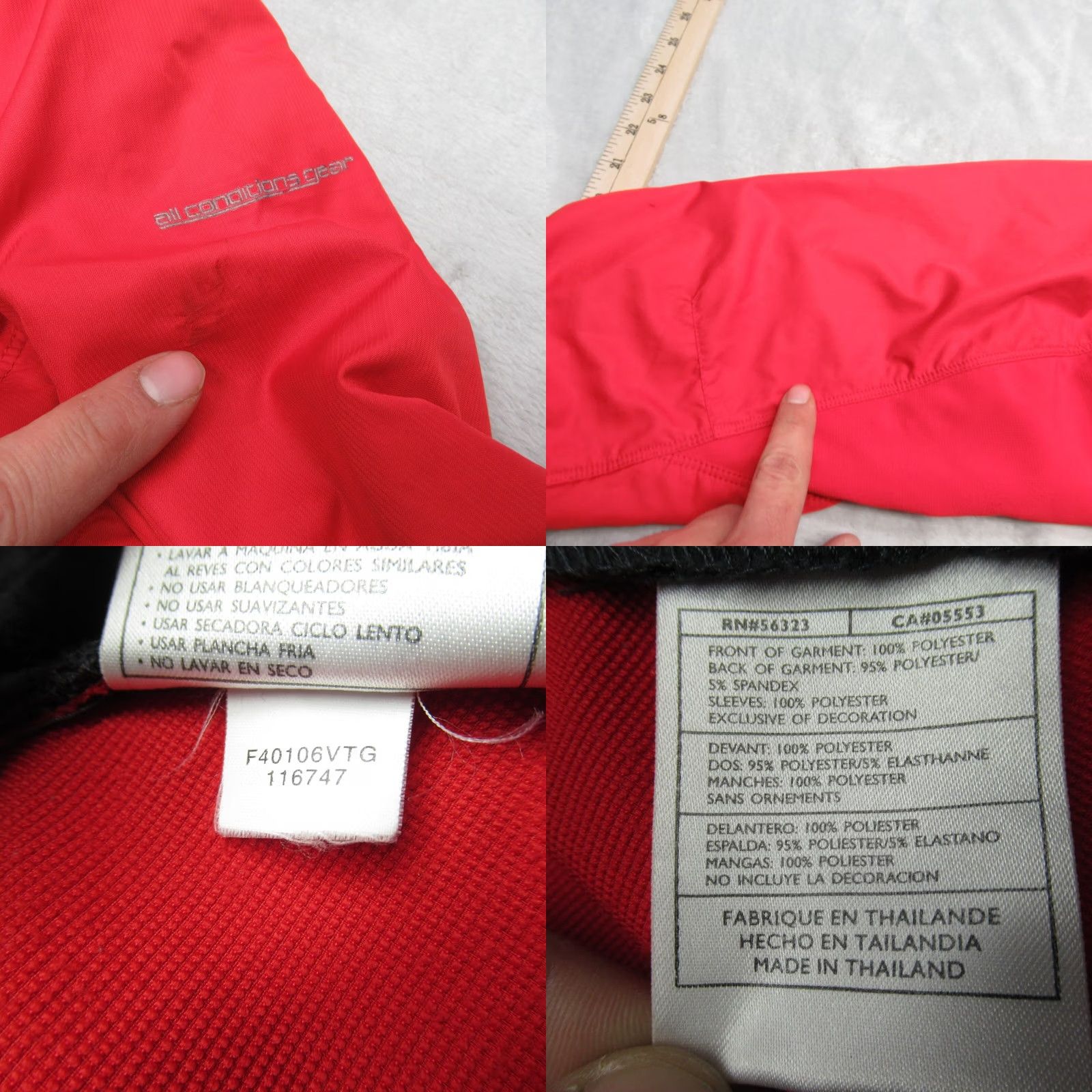 Nike Nike ACG Jacket Mens M Red Raglan Sleeve Full Zip Pockets Breathing Stadium Athletic Outdoor Track Jacket Size US M / EU 48-50 / 2 - 9 Thumbnail
