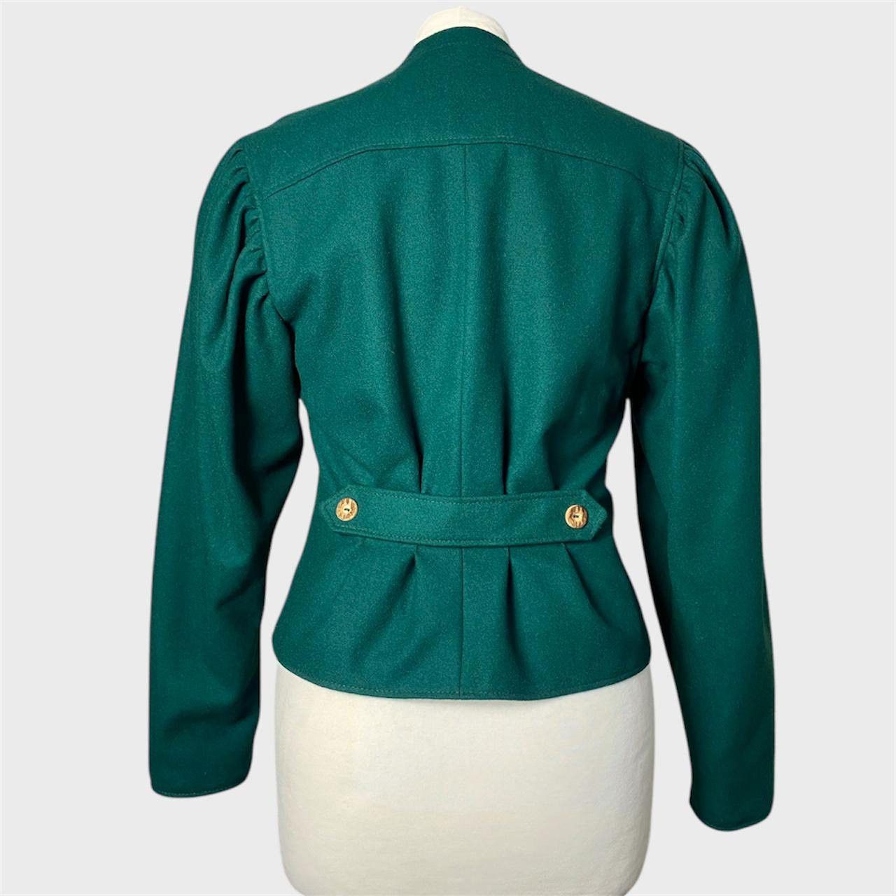 Other Vintage Green Wool Blazer Size S Defined Waist Jacket Size S / US 4 / IT 40 - 4 Thumbnail