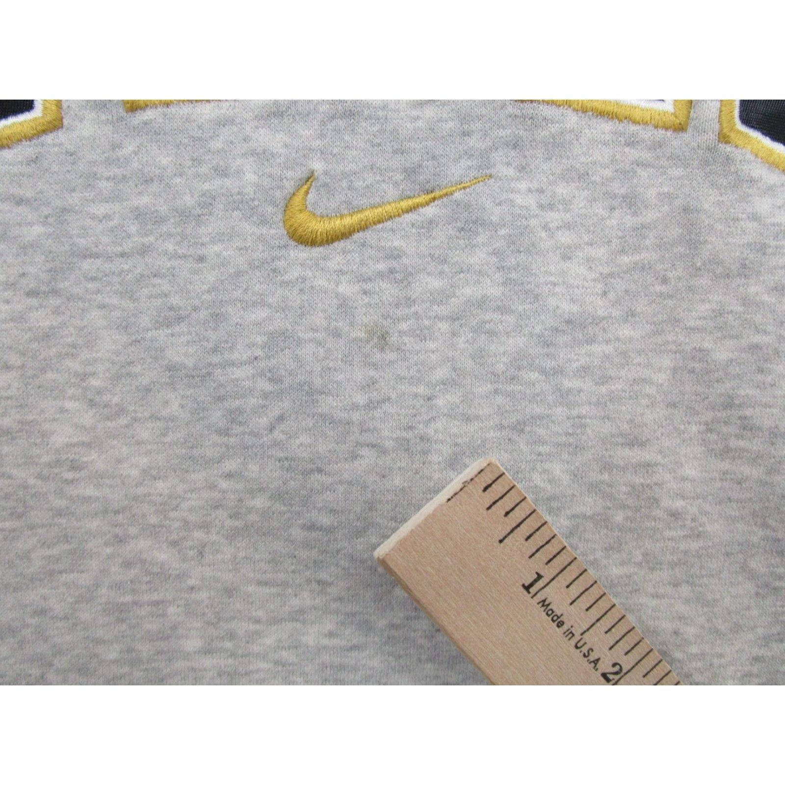 Nike VINTAGE Nike Center Swoosh Spell Out Embroidered Hoodie Sweatshirt 2XL Gray Mens Hoodie Embroidered 90s Sports Size US XXL / EU 58 / 5 - 3 Thumbnail