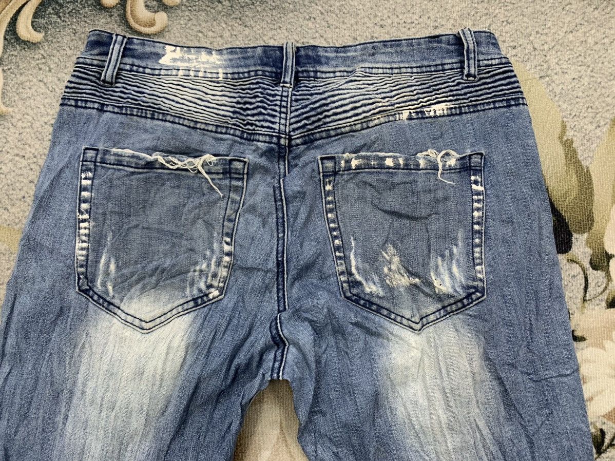 Japanese Brand Distress GOLD Biker Like Denim Pant Size US 33 - 12 Thumbnail
