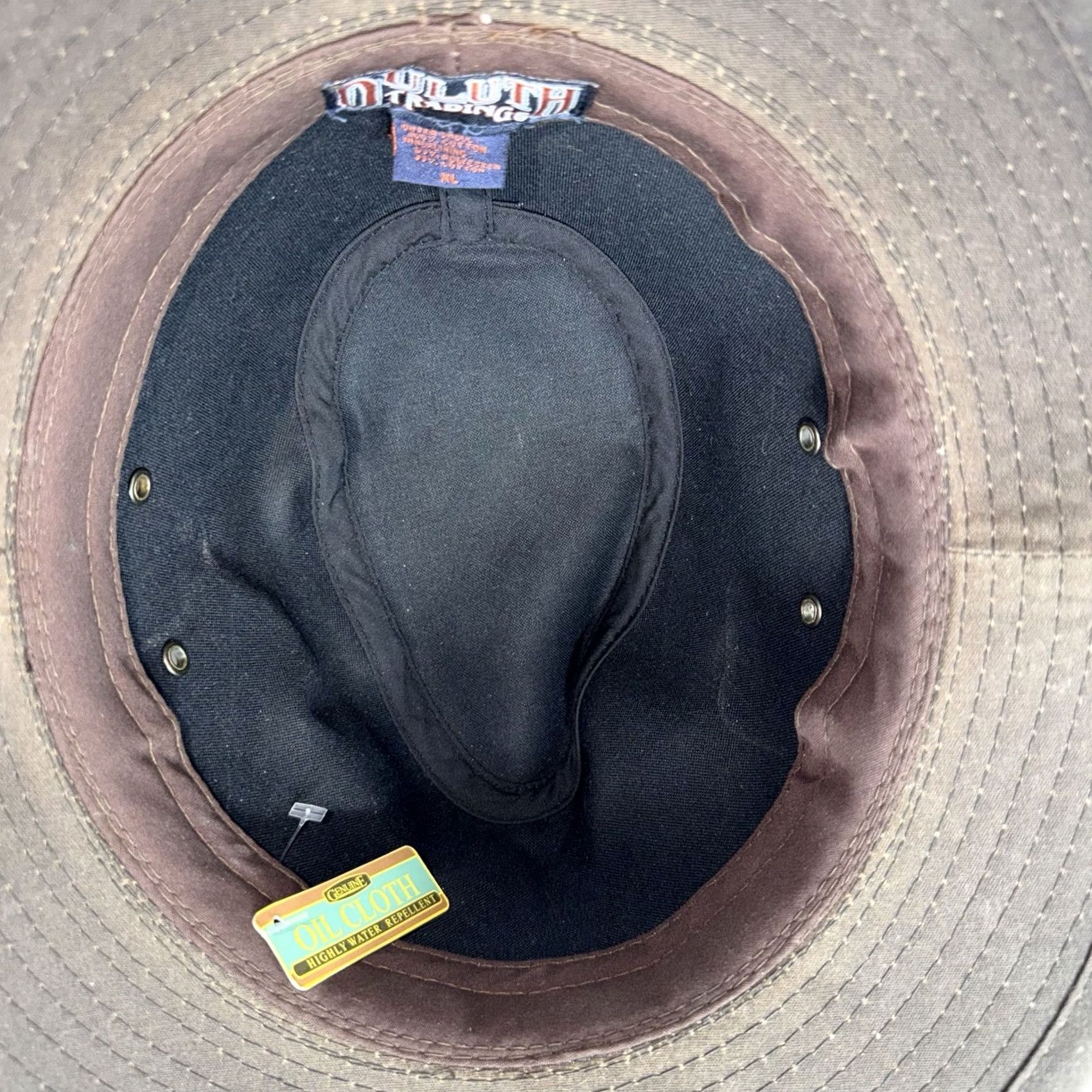 Duluth Trading Company Duluth Trading Bucket Hat Mens Size XL Brown Vented Oil Cloth Hiking Outdoor New Size ONE SIZE - 6 Thumbnail