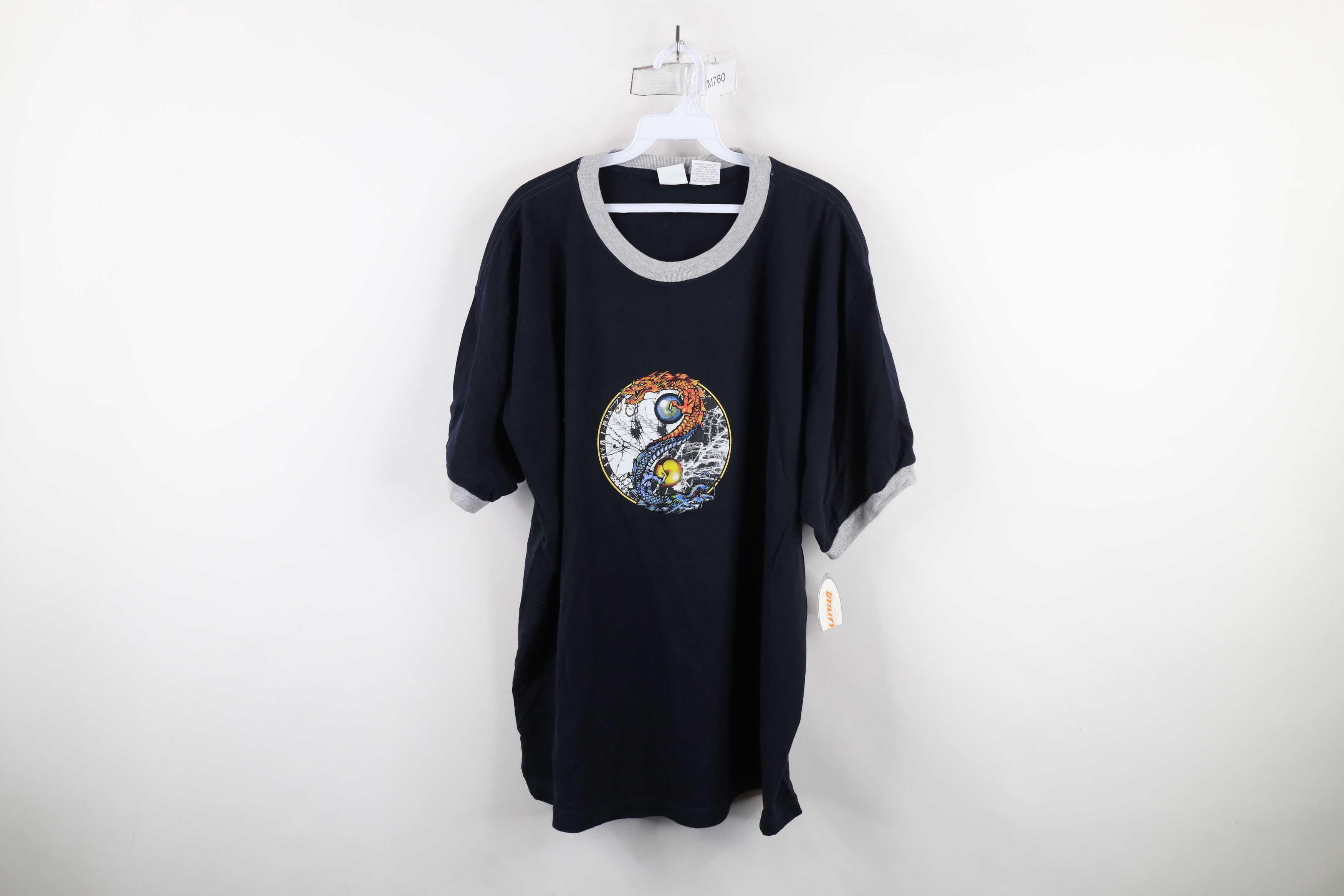Vintage Deadstock Vintage 90s Y2K Streetwear Ringer T-Shirt Blue Size US XL / EU 56 / 4 - 1 Thumbnail