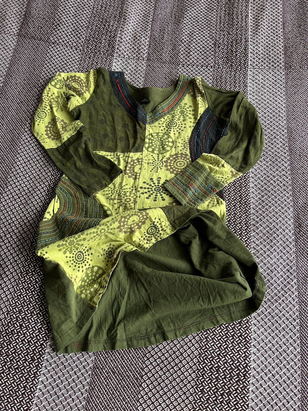 Vintage Vintage Nepal Y2K Women Dress Green Boho Vibe Size S/M Rare Size S / US 4 / IT 40 - 7 Thumbnail