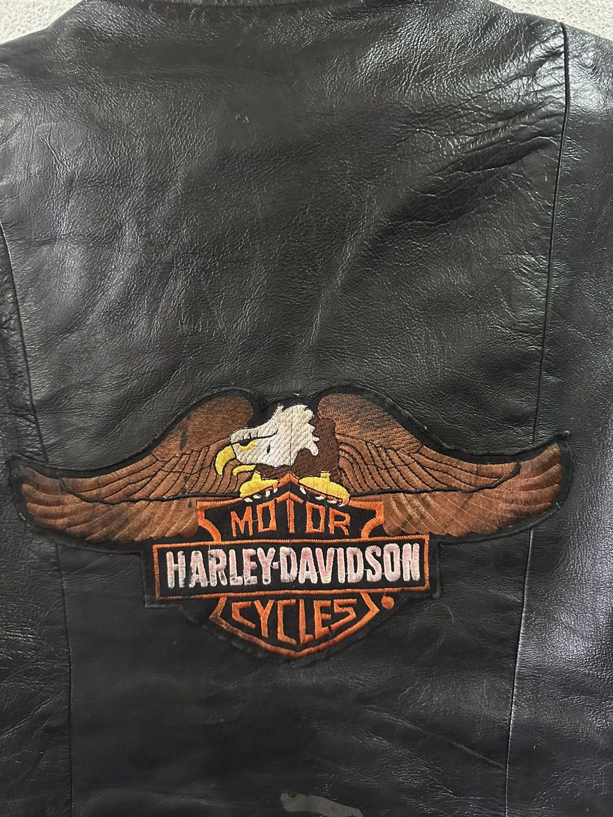 Harley Davidson × Vintage Vintage Harley Davidson Leather Jacket Size US S / EU 44-46 / 1 - 11 Thumbnail