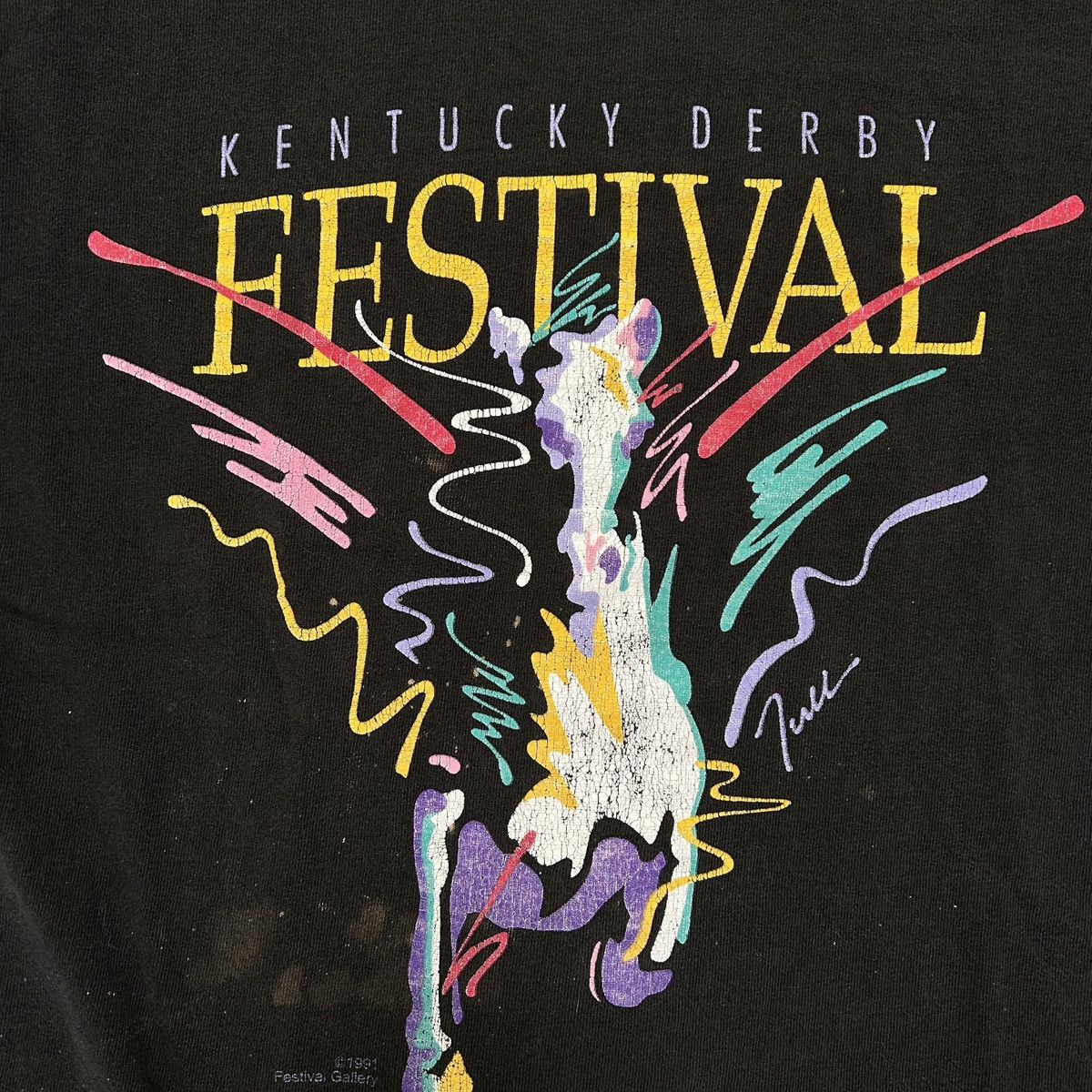Vintage Vintage 1991 Kentucky Derby Festival T-Shirt Size US S / EU 44-46 / 1 - 2 Thumbnail