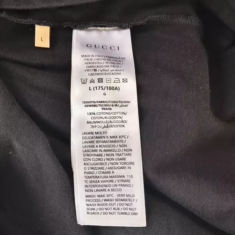 Gucci GUCCI Black Striped Logo Print TShirt-2506 Size US L / EU 52-54 / 3 - 4 Thumbnail