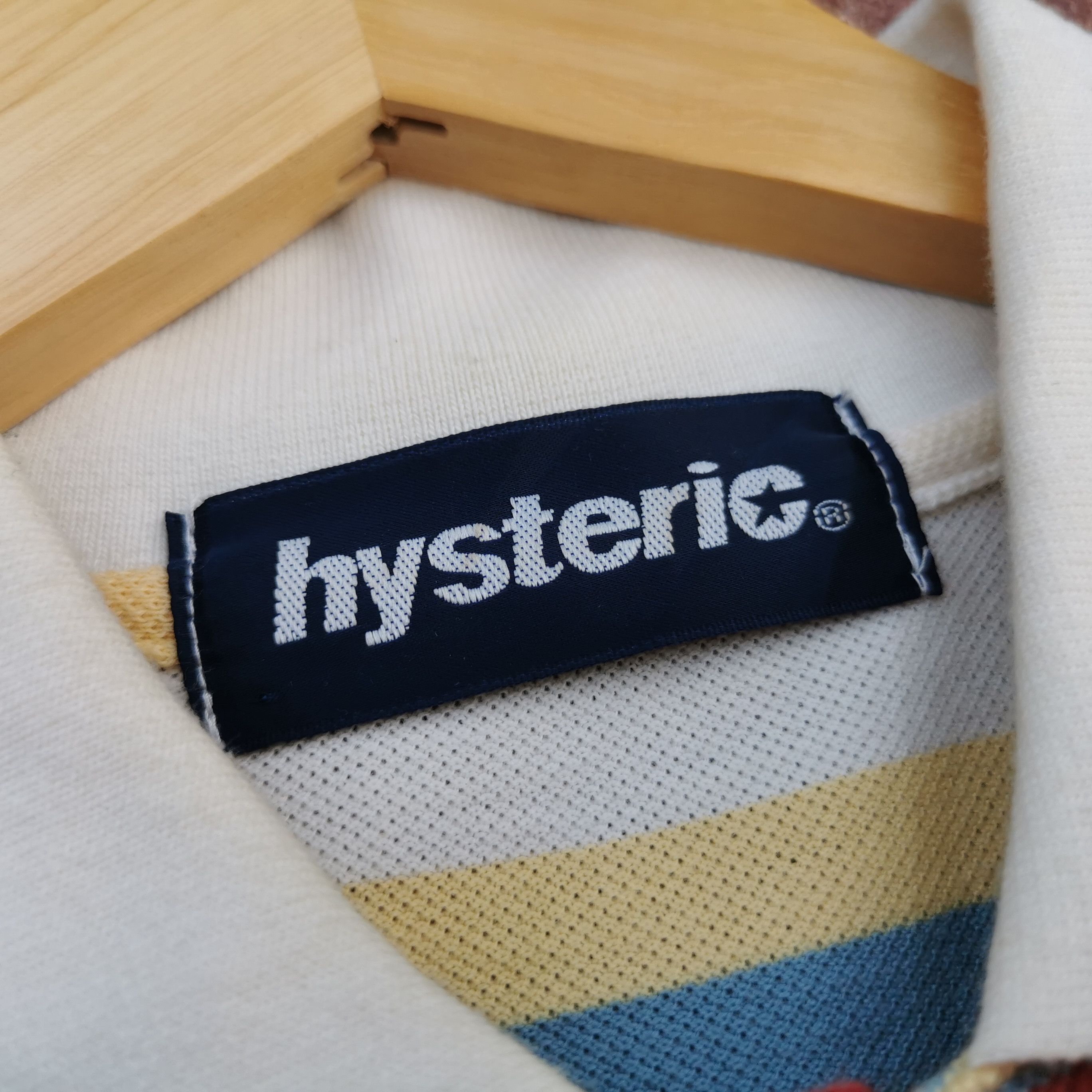 Hysteric Glamour Vintage Hysteric Glamour Striped Embroidery Pocket Polos Size US M / EU 48-50 / 2 - 6 Thumbnail