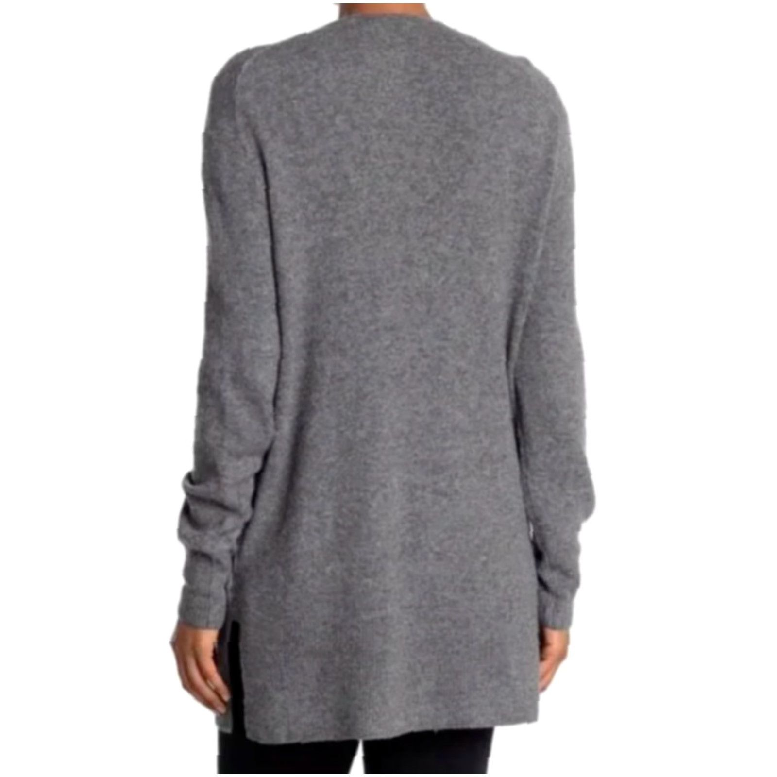 Madewell Madewell Cardigan Womens Wool/Alpaca Blend Gray Cozy Walker Long Open Cardigan-Size L Size L / US 10 / IT 46 - 3 Thumbnail