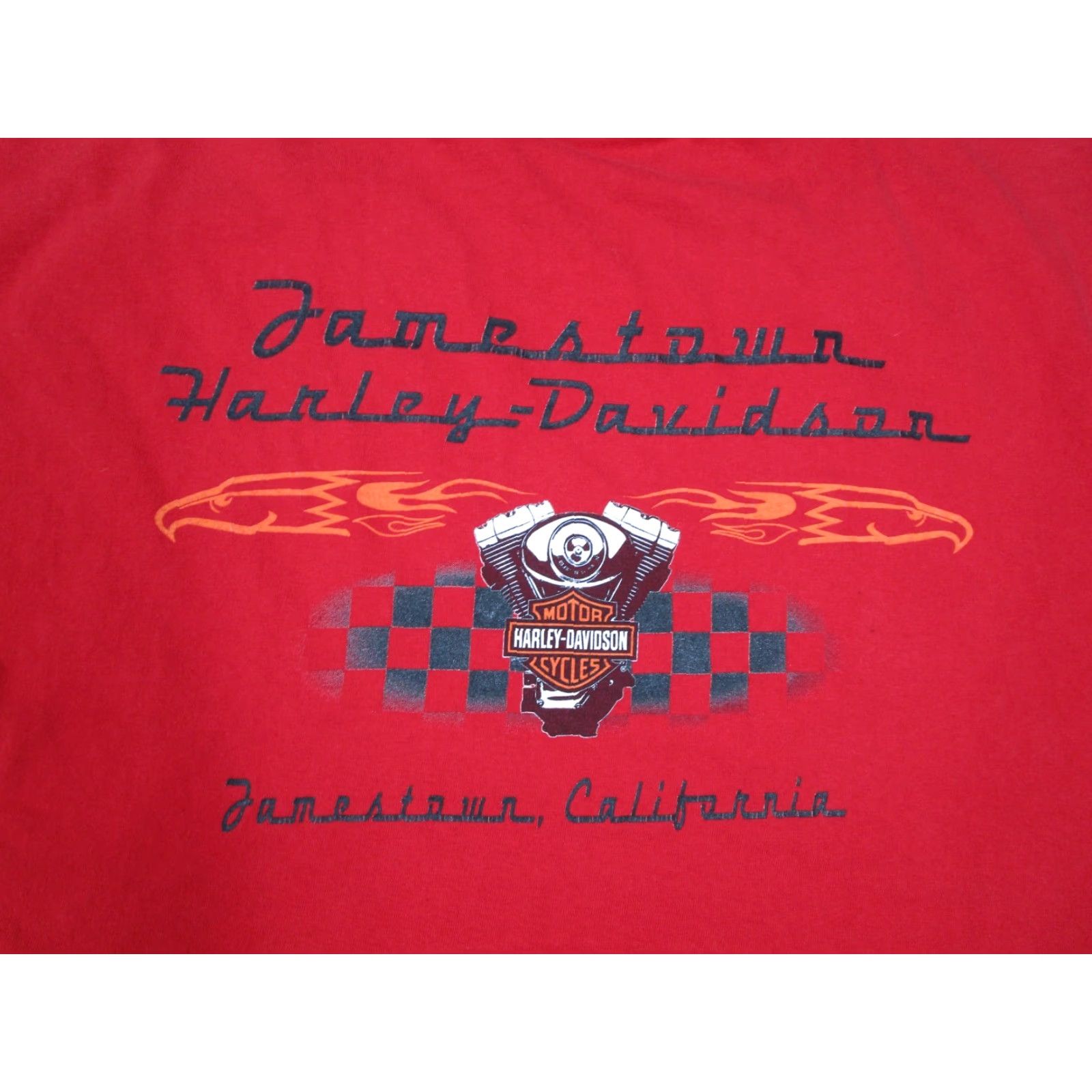 Harley Davidson VINTAGE Harley-Davidson Men's T-Shirt 3XL XXXL Cotton Red Short Sleeve California Motorcycle Logo Size US XXL / EU 58 / 5 - 5 Thumbnail